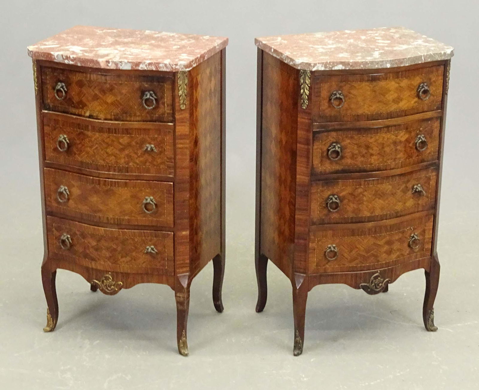 Pair French Marble Top Side Stands (1 of 6)