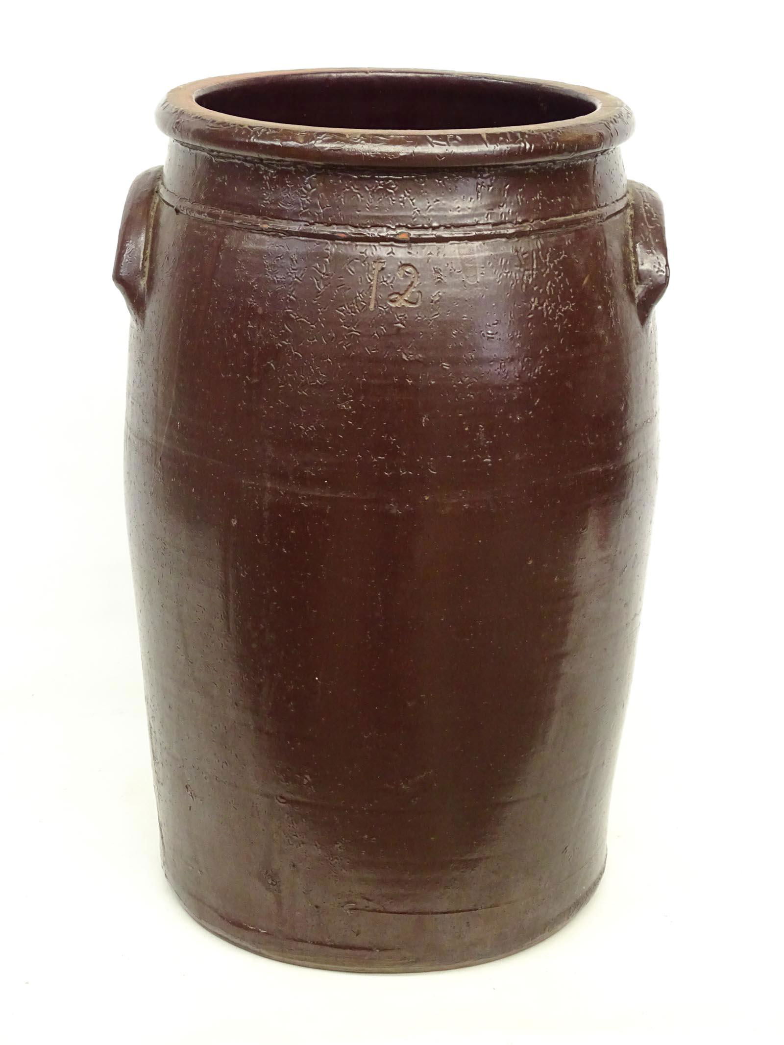 19th c. Redware Crock (1 of 4)