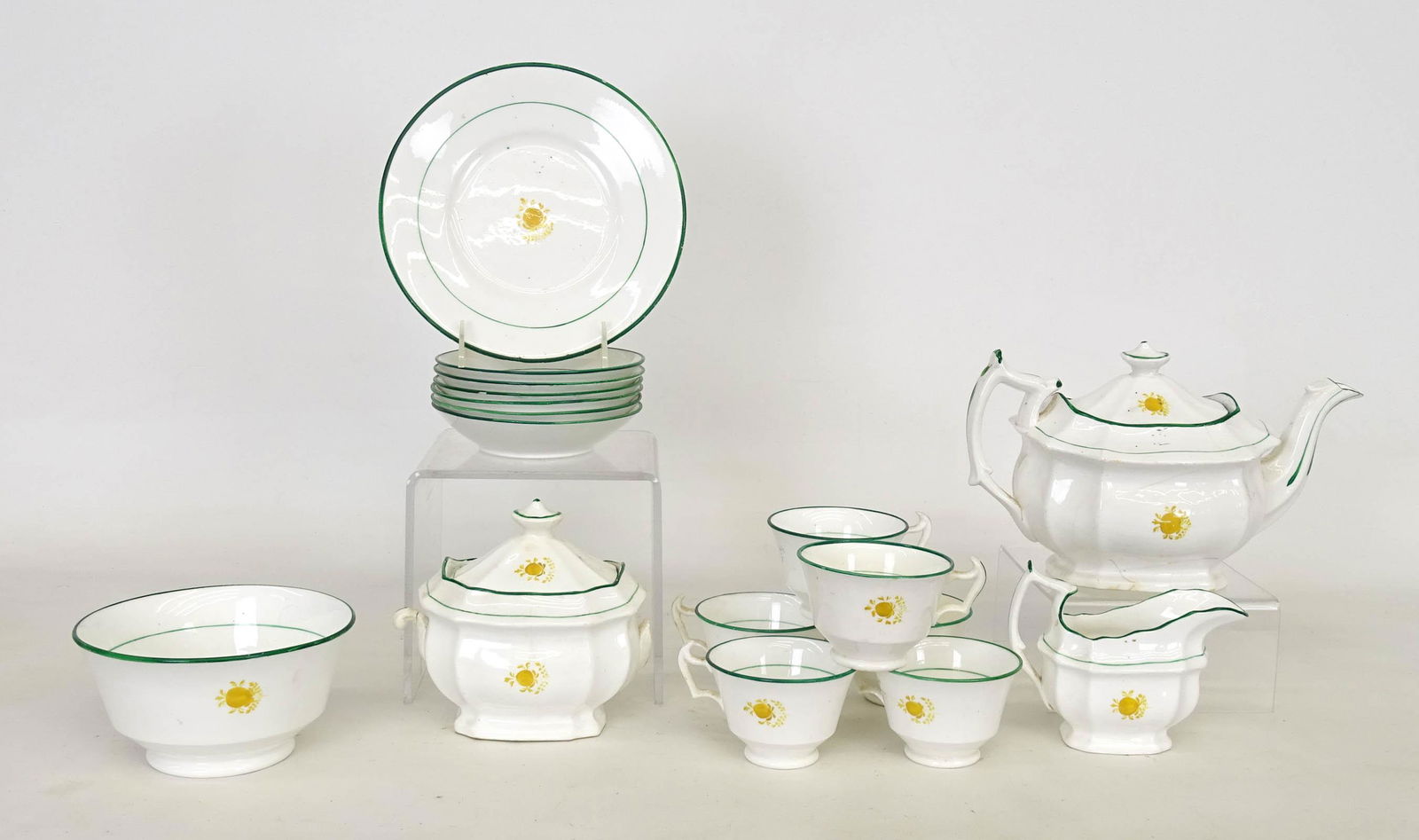 19th c. Pearlware Tea Set (1 of 11)