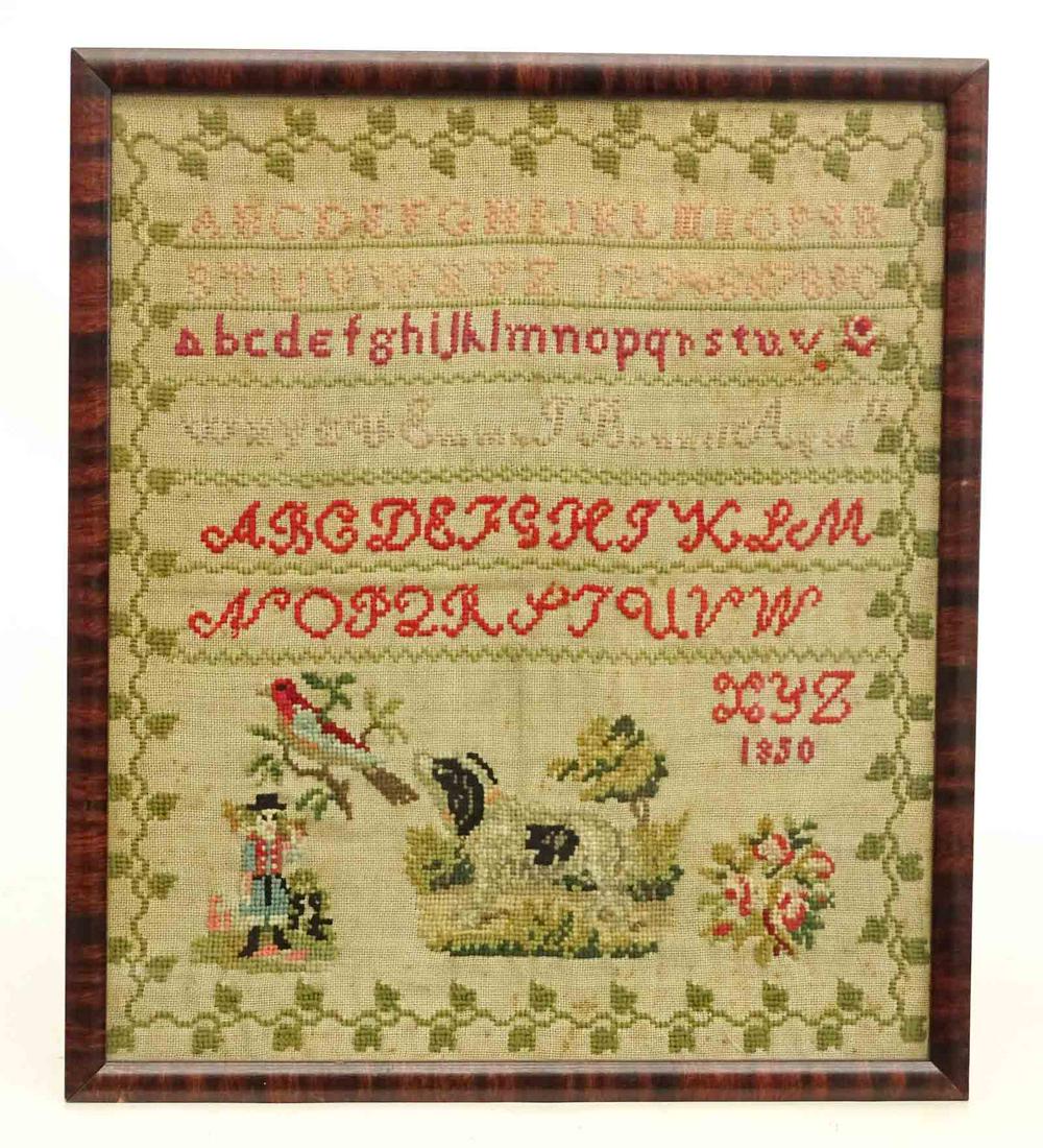 19th c. Needlework Sampler (1 of 4)