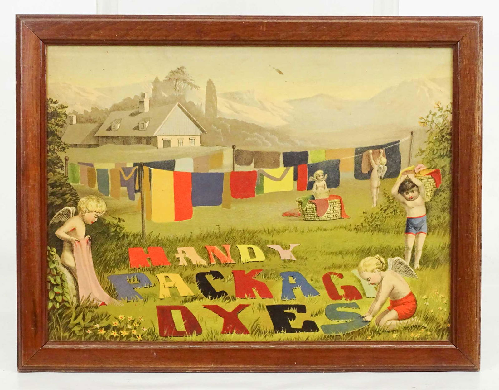Early Framed Advertising Lithograph (1 of 2)
