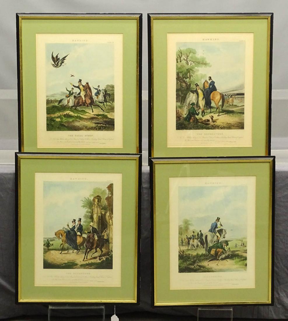 Falconry Set of Antique Sporting Prints (4) (1 of 7)