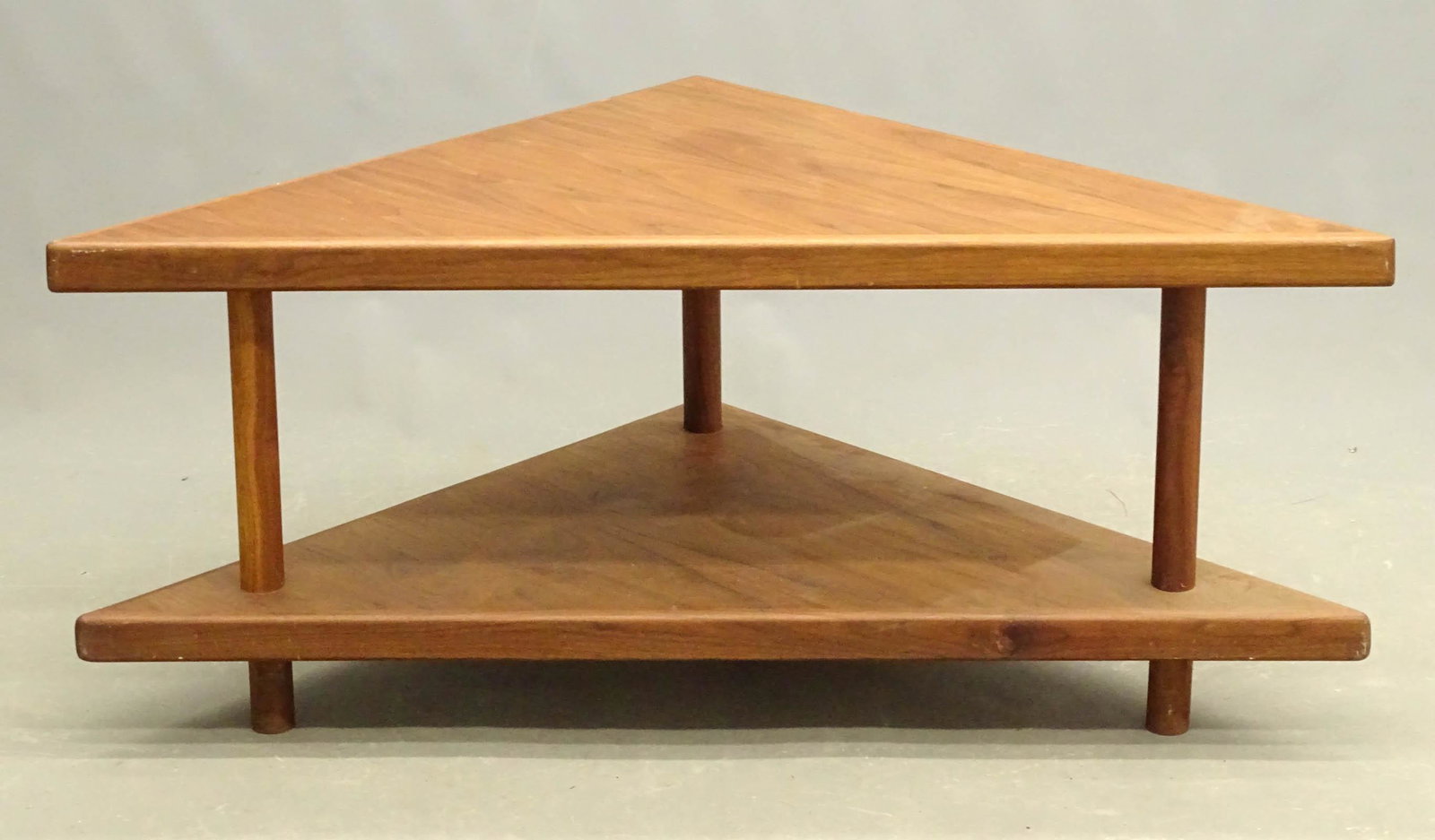 Mid Century Table: Mid Century corner table. 61" x 42" x 26".