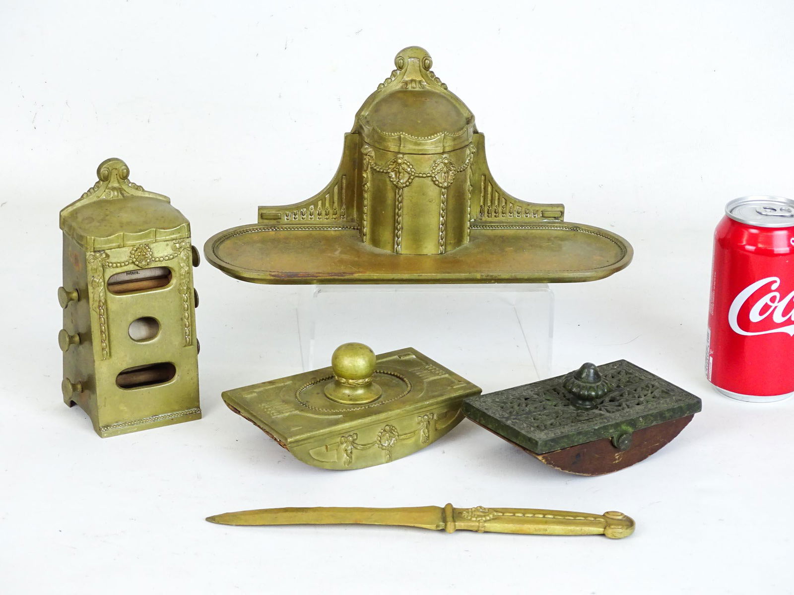 Early Brass Desk Set (1 of 12)
