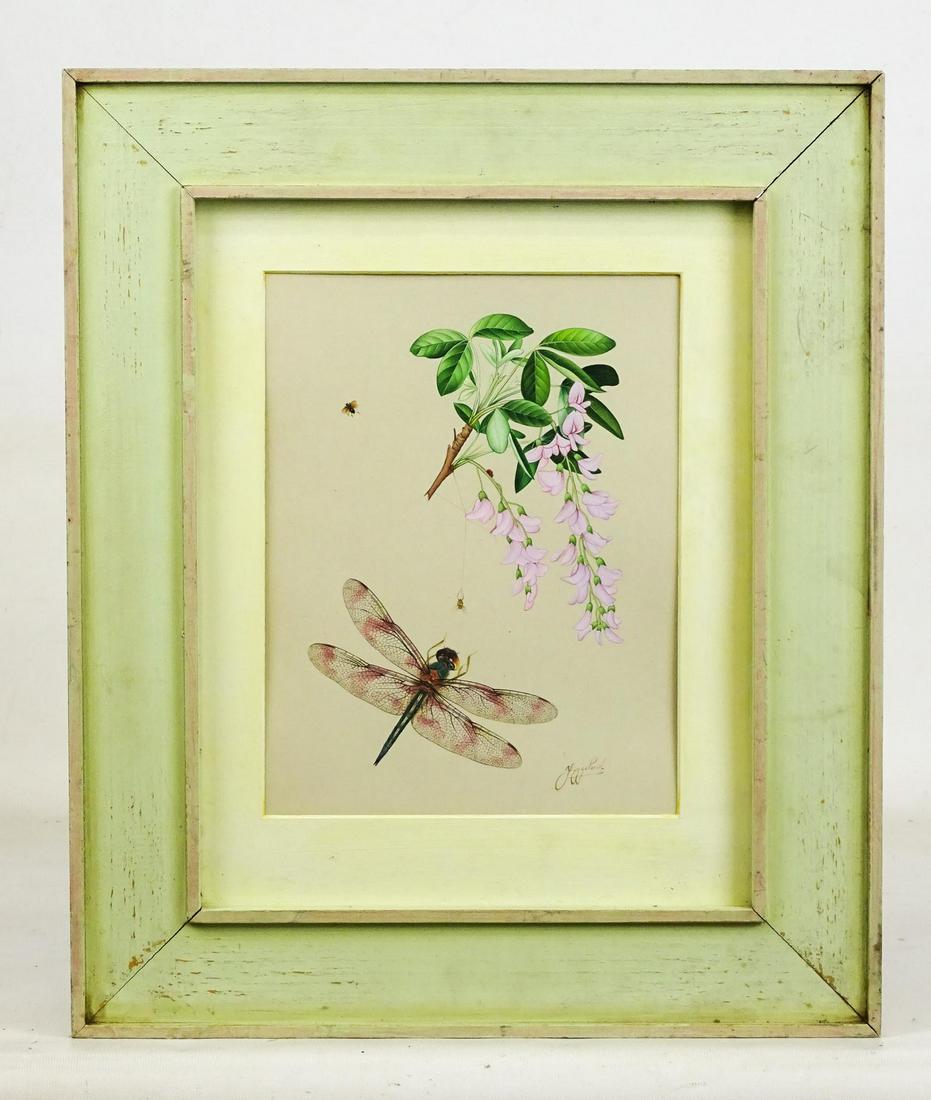 Indian Artist Botanical Insect Painting (1 of 4)