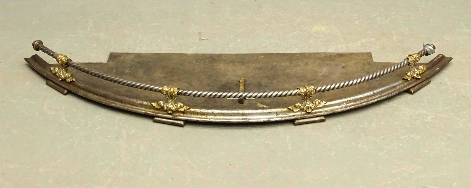 George 2nd Brass and Metal Hearth Insert: George 2nd brass and metal hearth insert. 57" x 17 1/2".