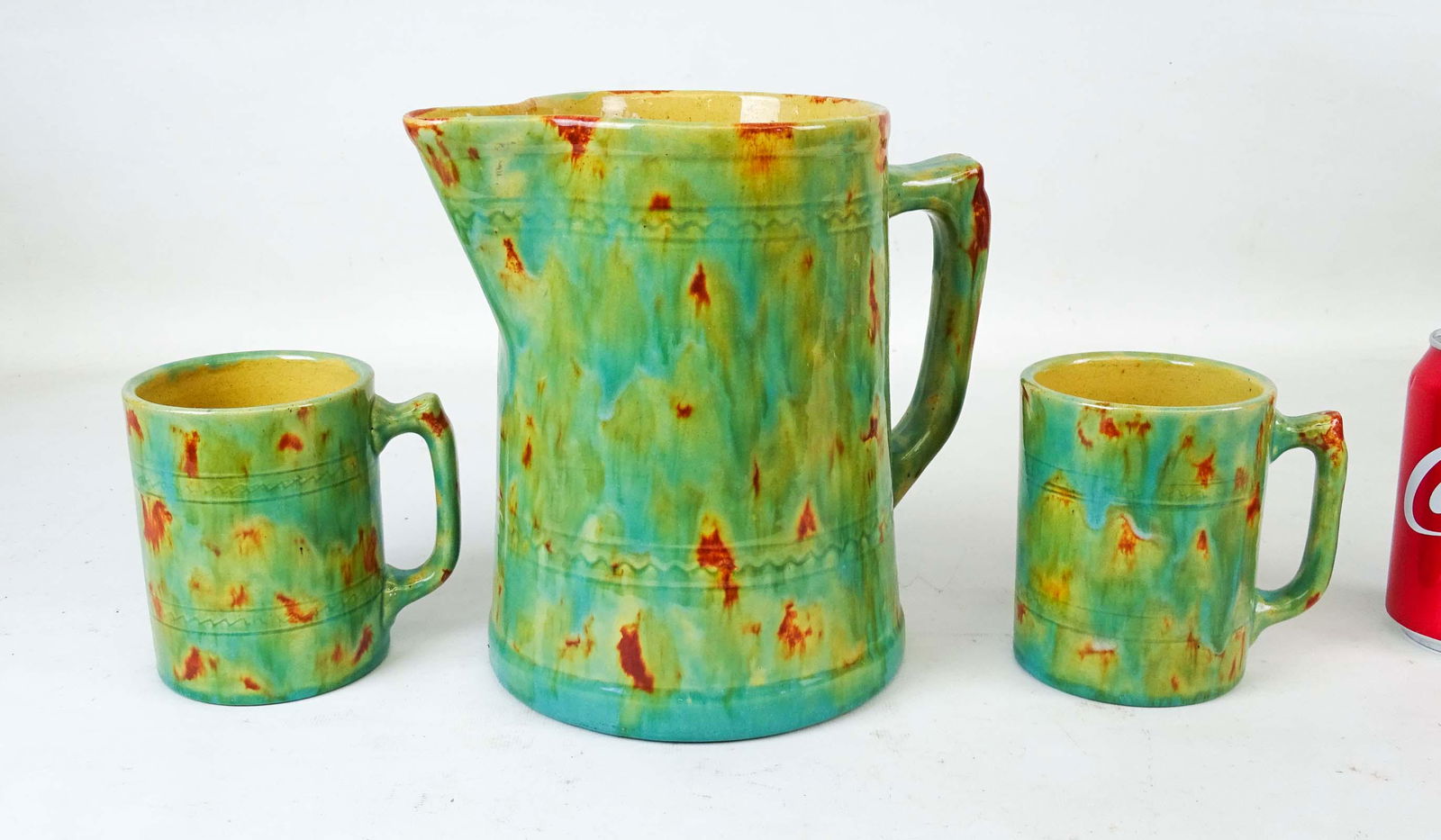 Pacific Pottery Pitcher & Mugs (1 of 5)