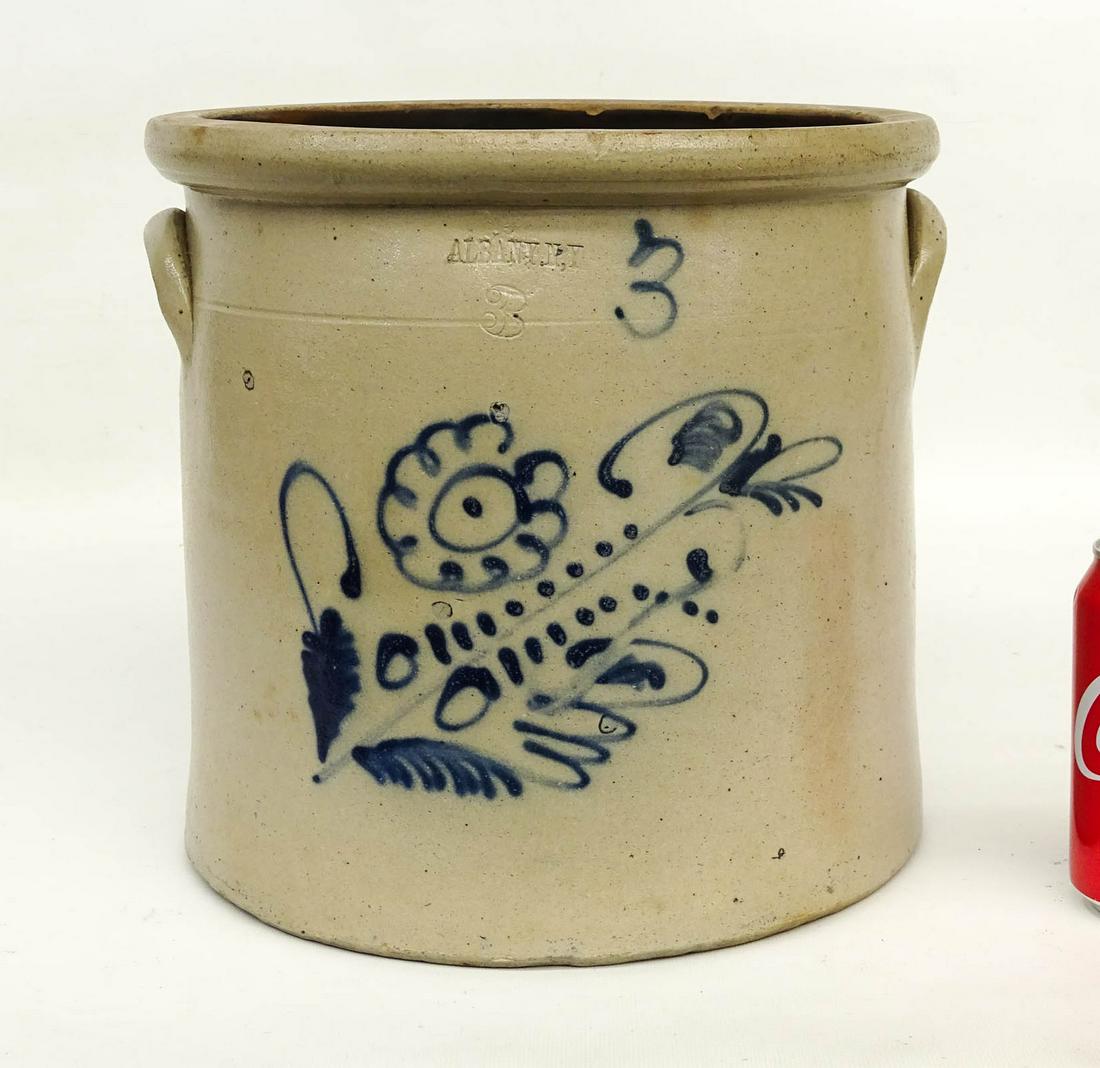 19th c. Stoneware Crock (1 of 4)
