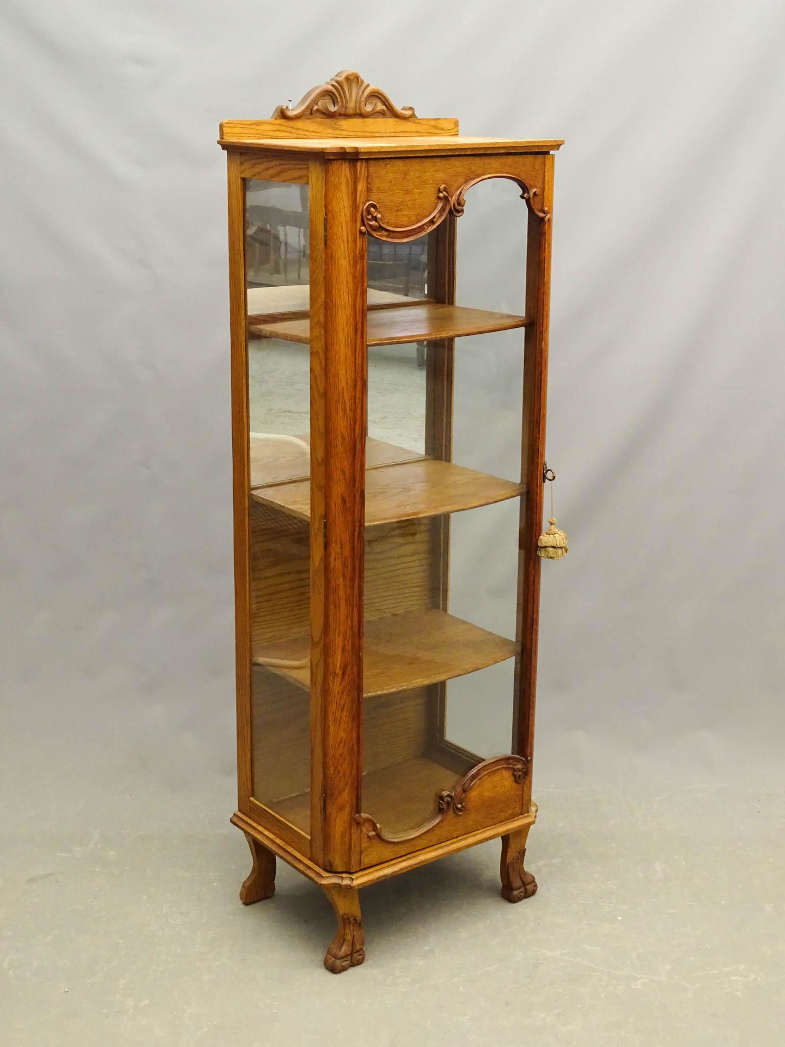 Victorian Oak China Closet (1 of 5)