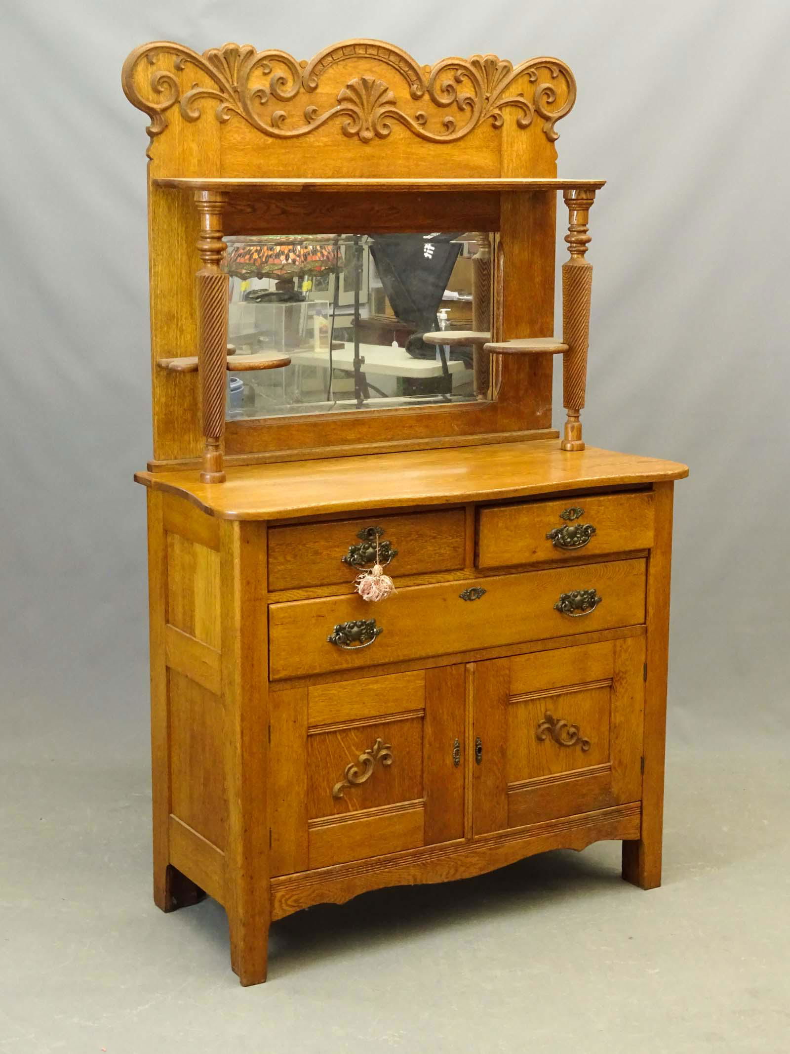 Victorian Oak Server (1 of 6)