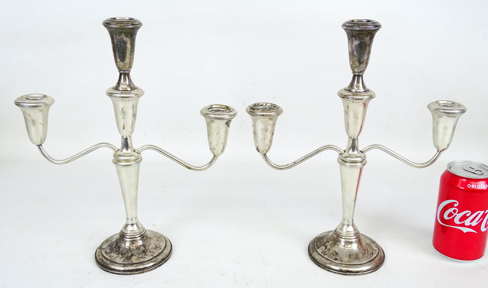 Pair Sterling Silver Candelabrum (1 of 4)
