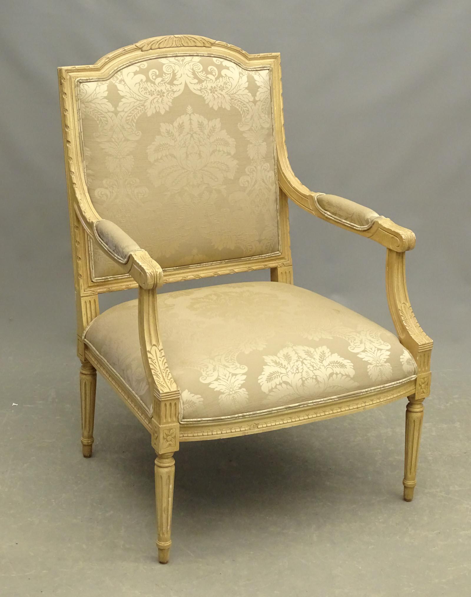 French Style Armchair: French style armchair. 27" x 23" x 40".
