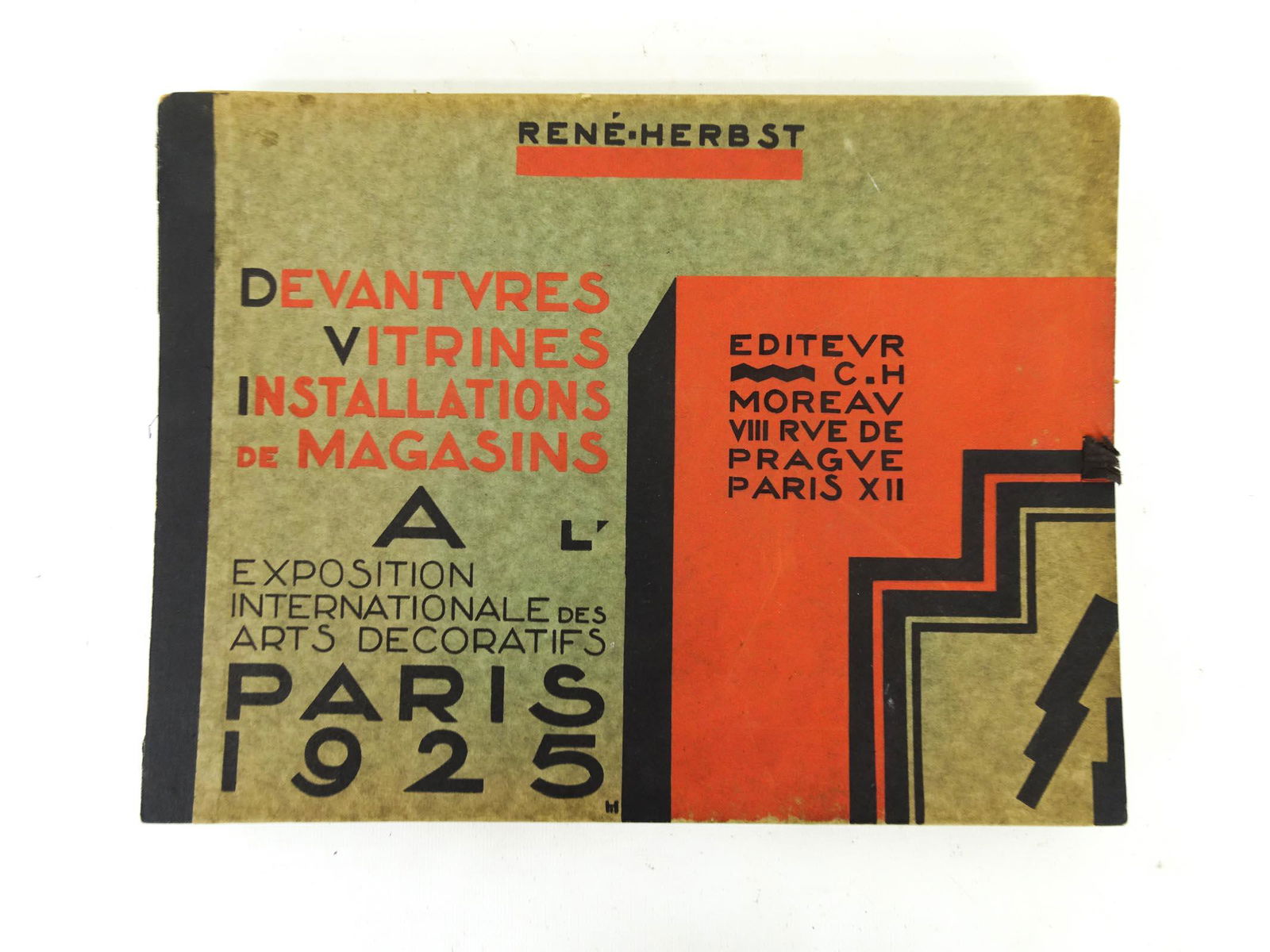 Art Deco French Store Front Design Book: Devantures Vitrines Installations de Magasins a Exposition Internationale des Arts Decoratifs Paris 1925, by Rene Herbst. Editions Claude Moreau, 1925. Many illustrated plates.