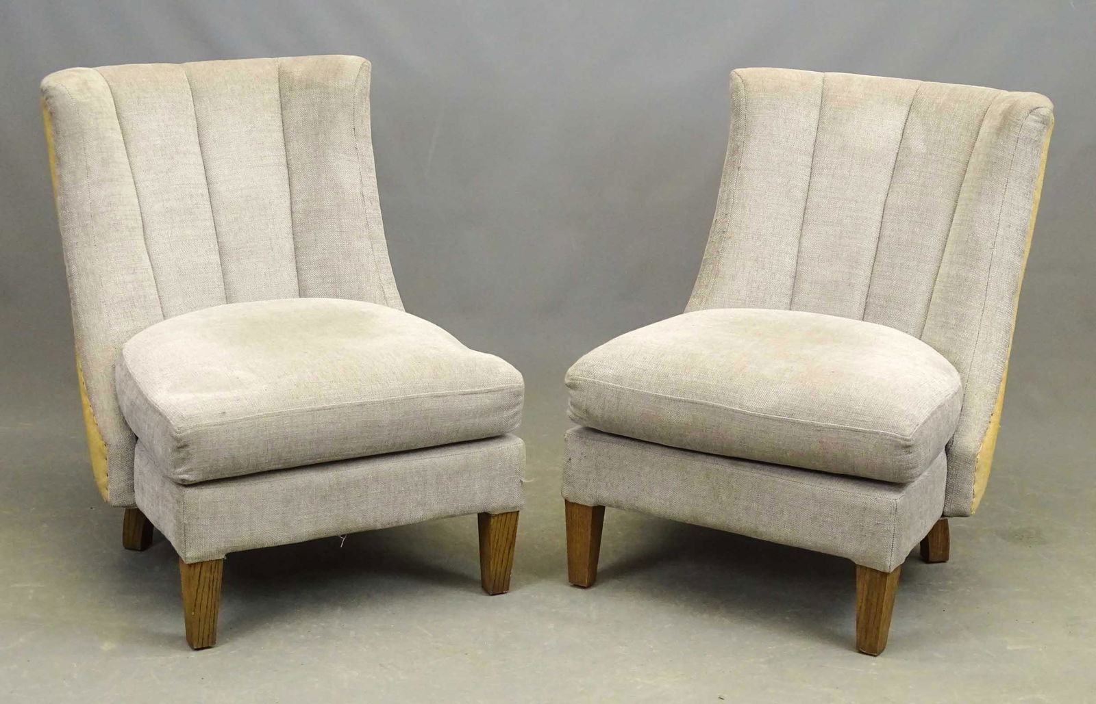 Pair Modern Upholstered Chairs (1 of 5)
