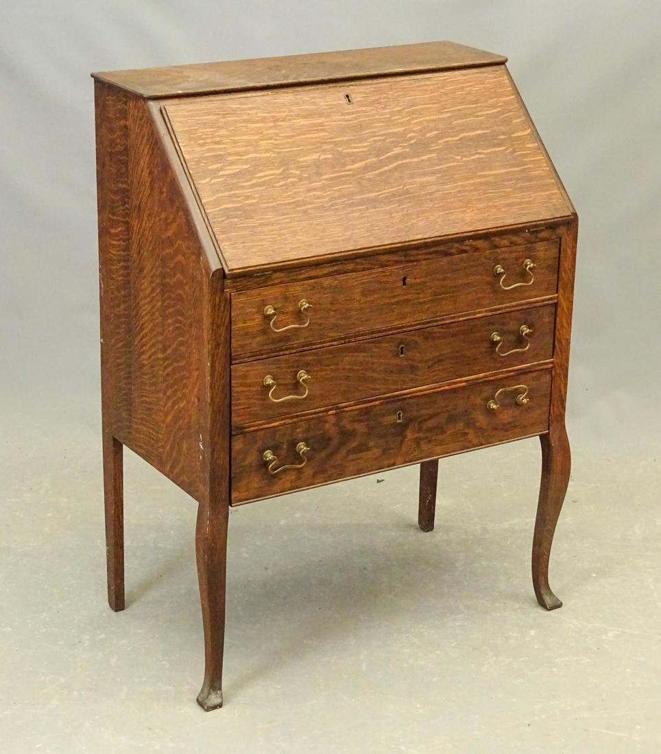 C. 1900 Oak Dropfront Desk (1 of 6)