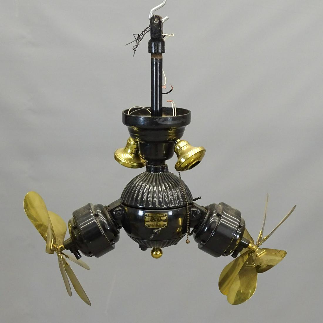 C. 1930 Brass Westinghouse Concentric Rotating Fan (1 of 5)