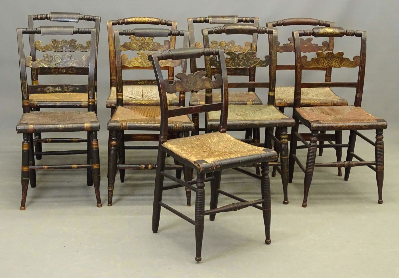 Set of 19th c. Hitchcock Chairs (1 of 7)