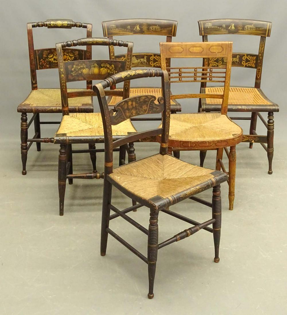 Set of 19th c. Hitchcock Chairs (1 of 10)