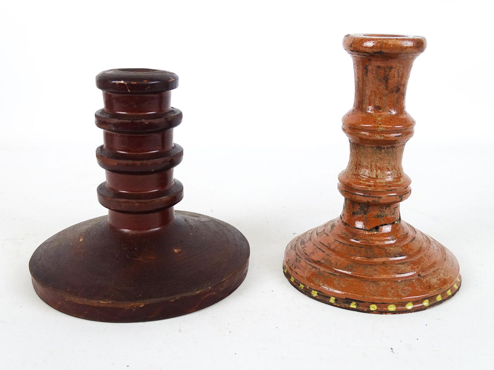 Redware Candlestick Lot (1 of 5)
