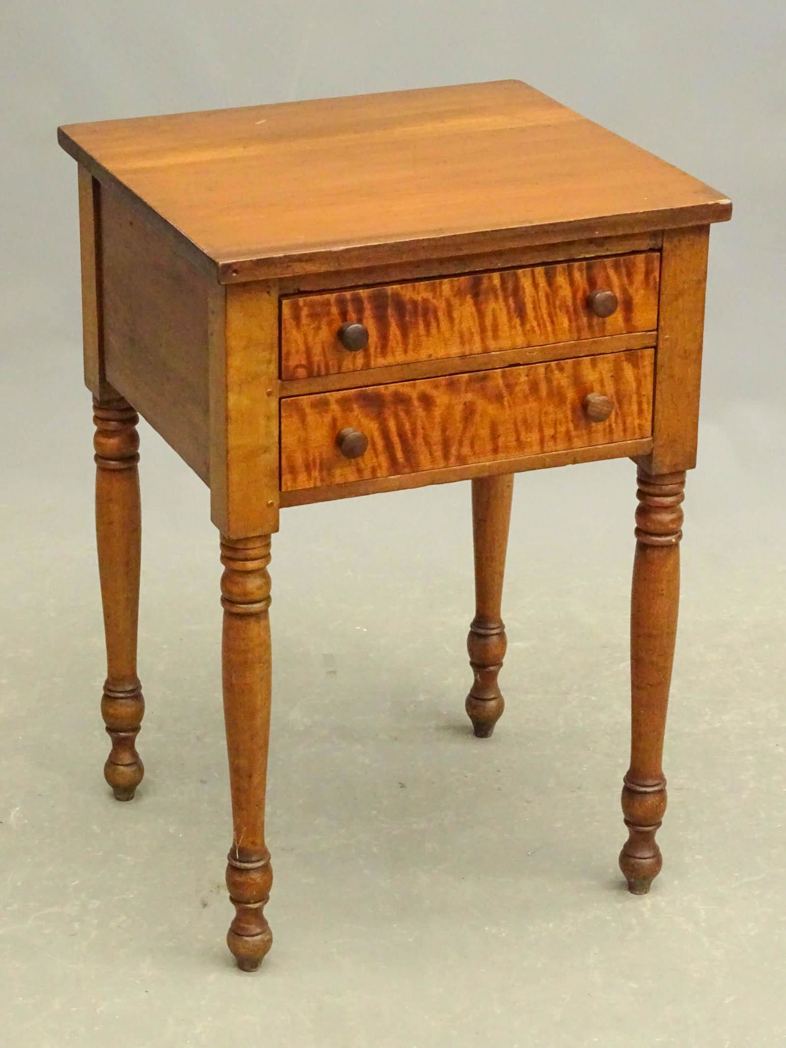 19th c. Two Drawer Work Stand (1 of 4)