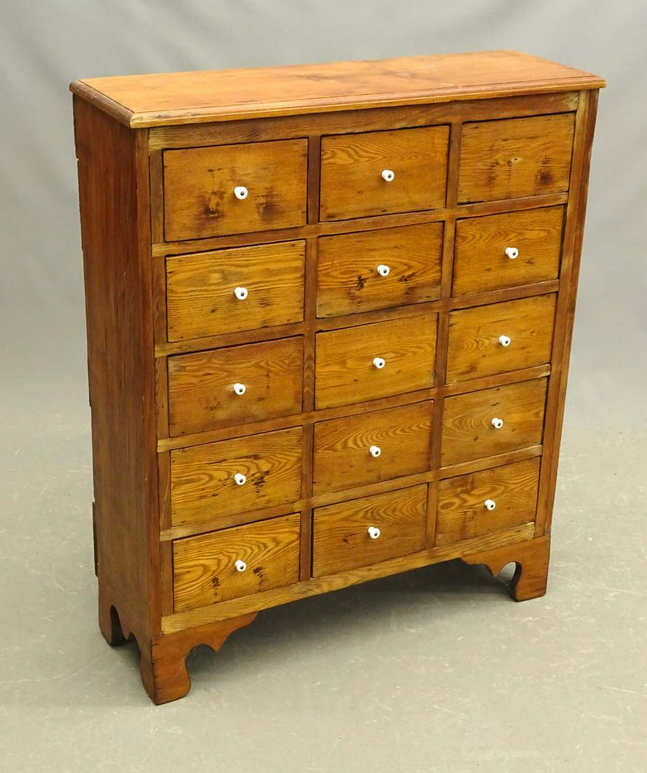 Apothecary Cabinet: Apothecary cabinet. 34" x 11 1/4" x 41".