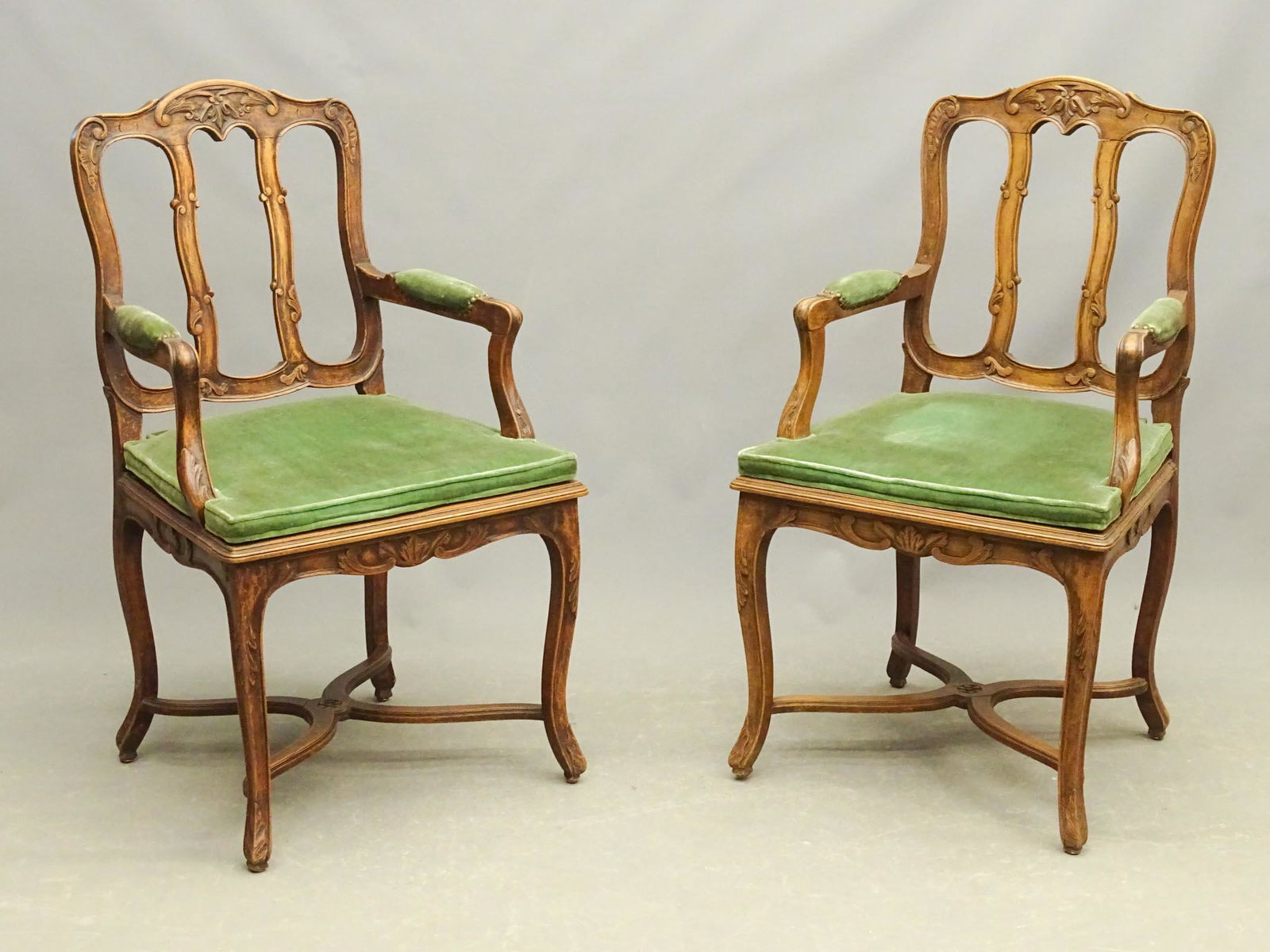 Pair French Style Chairs (1 of 4)