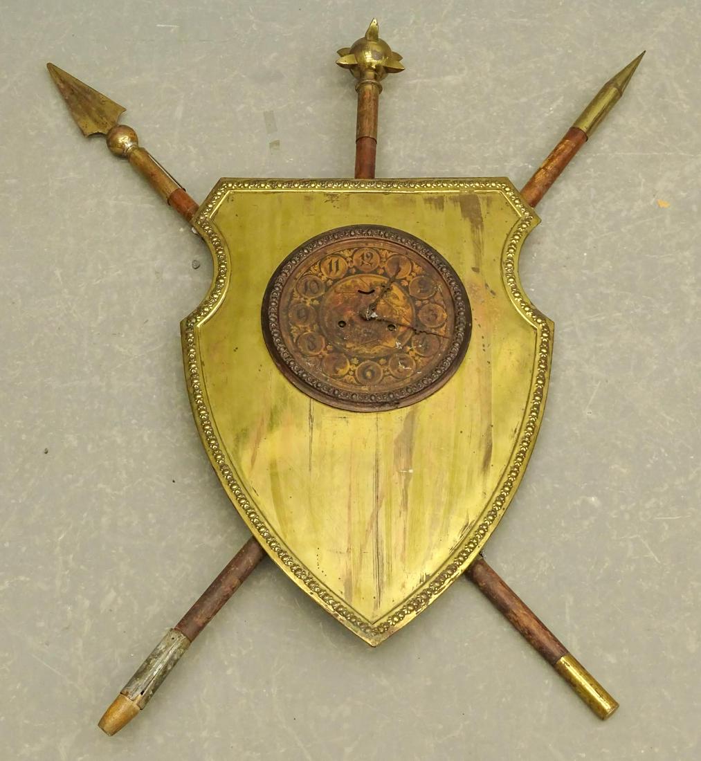 Wall Clock in Medieval Style Shield (1 of 6)