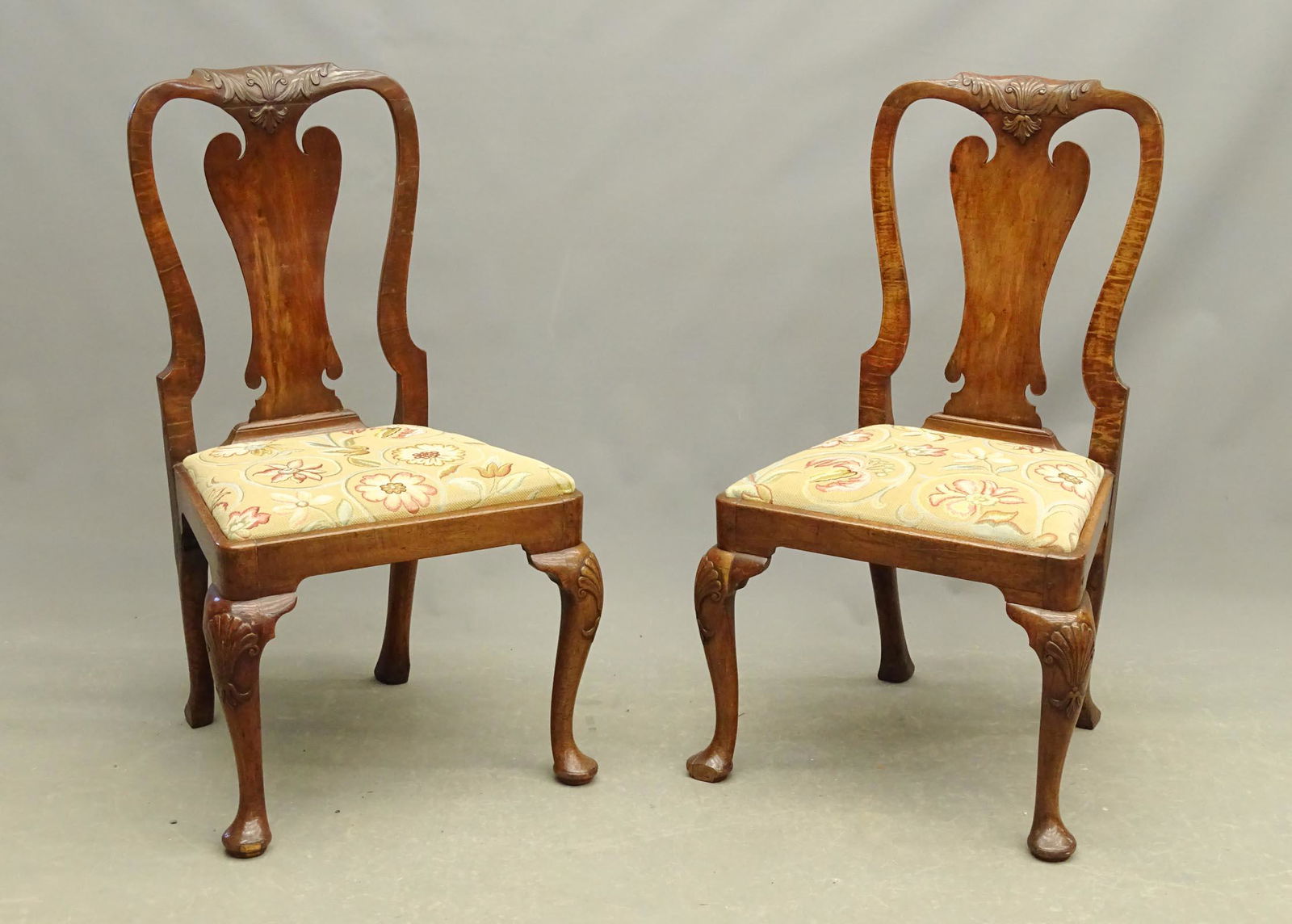 Pair of 18th c. English Chippendale Chairs (1 of 4)