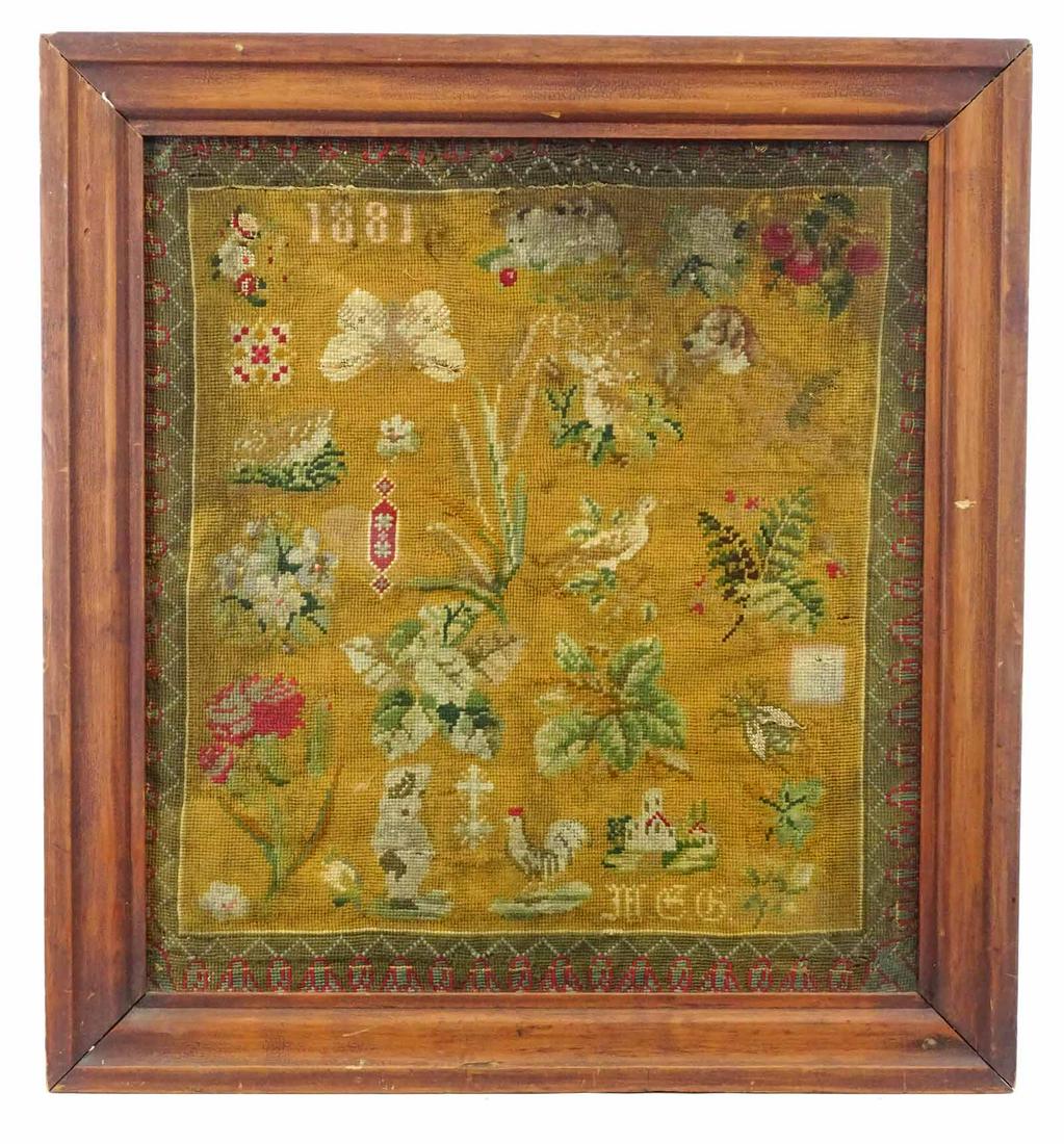 19th c. Needlework Sampler (1 of 5)