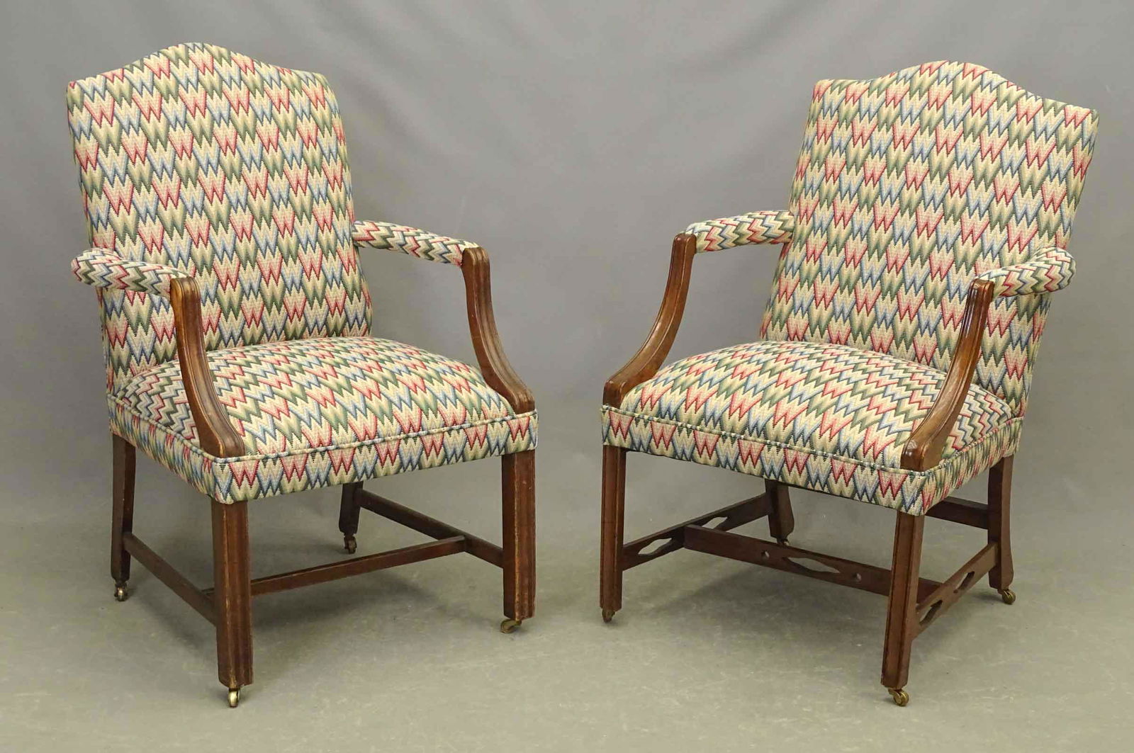 Pair of Upholstered Library Chairs (1 of 4)