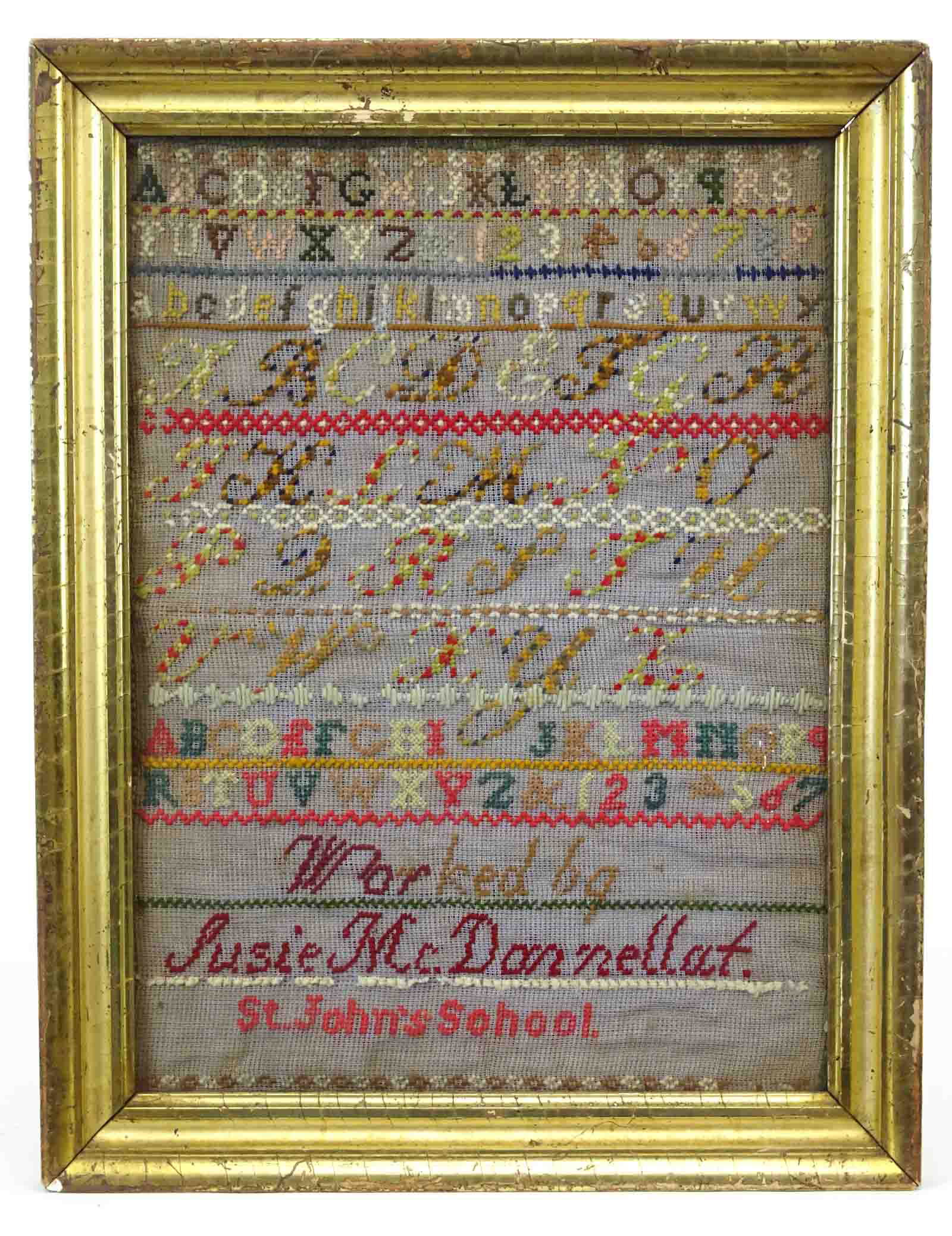 19th c. Needlework Sampler (1 of 3)
