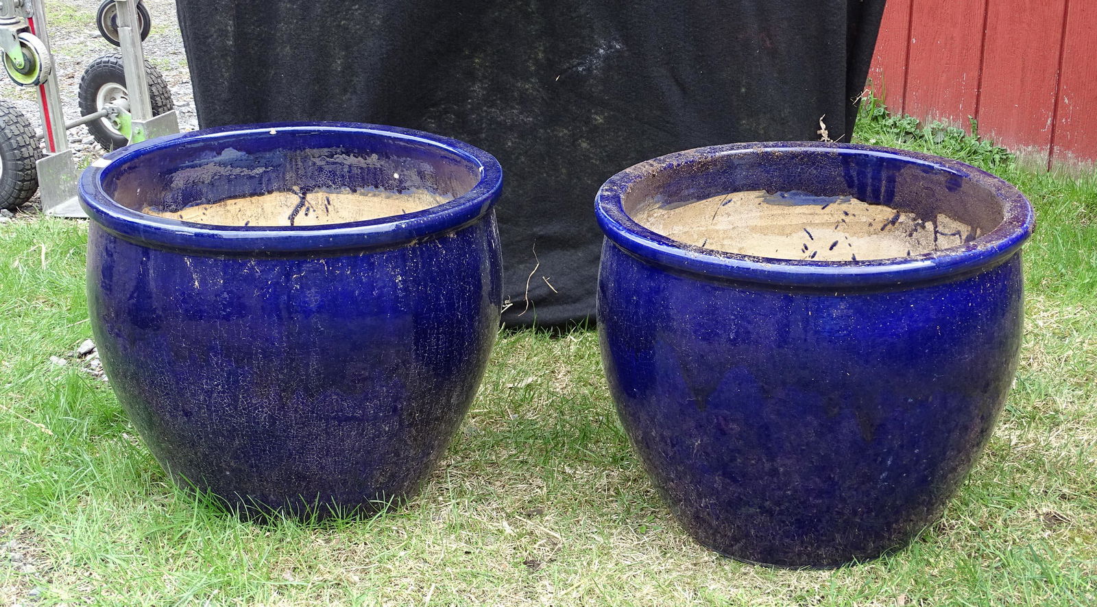 Pair of Pottery Planters (1 of 3)