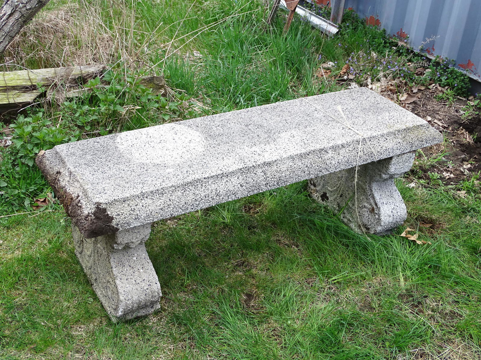 Cast Stone Garden Bench (1 of 3)