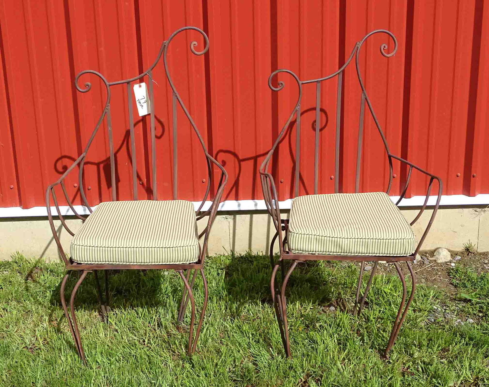 Pair of Wrought Iron Chairs (1 of 4)