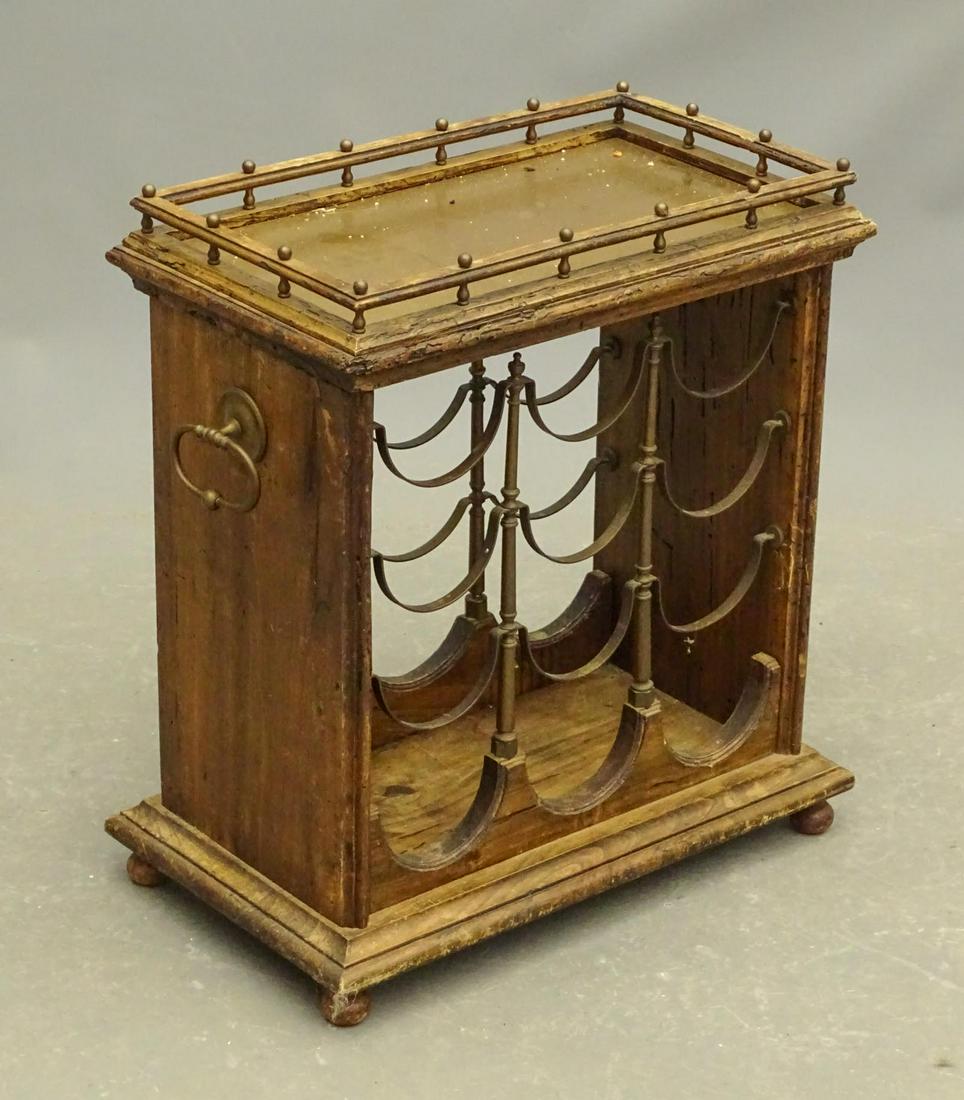 Wine Rack: Decorative wine rack. 20" x 12" x 22" Ht..