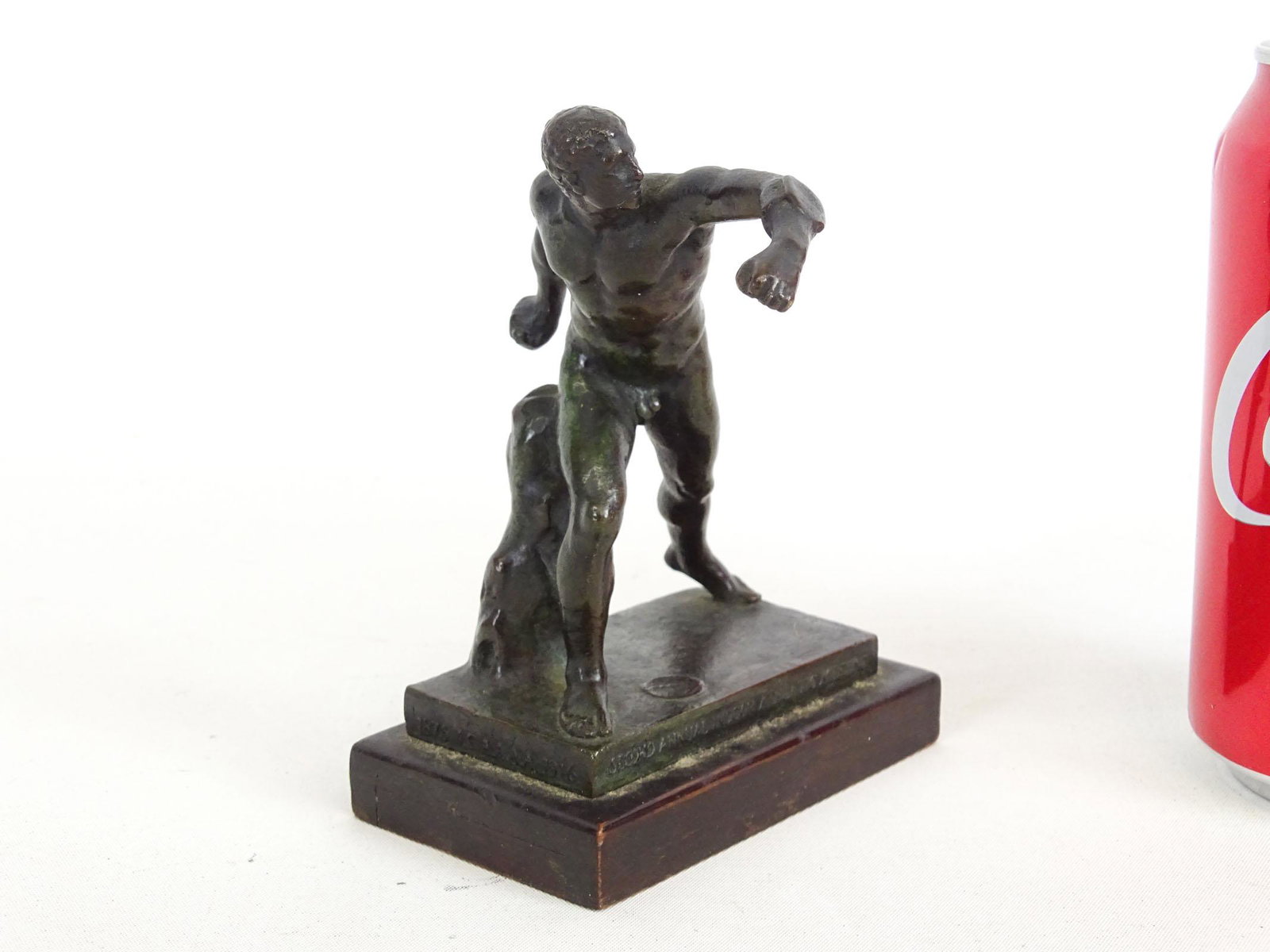 Yale Bronze: Stanley Fontana Dash award "Yale Winner", dated 1916. 4 3/4" Ht..