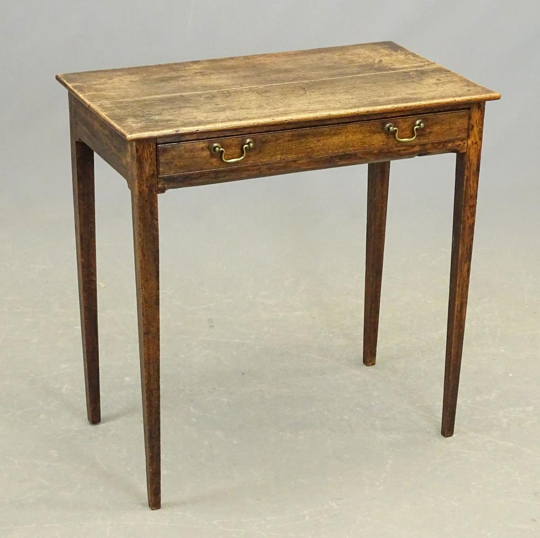 18th c. Oak Side Table (1 of 4)