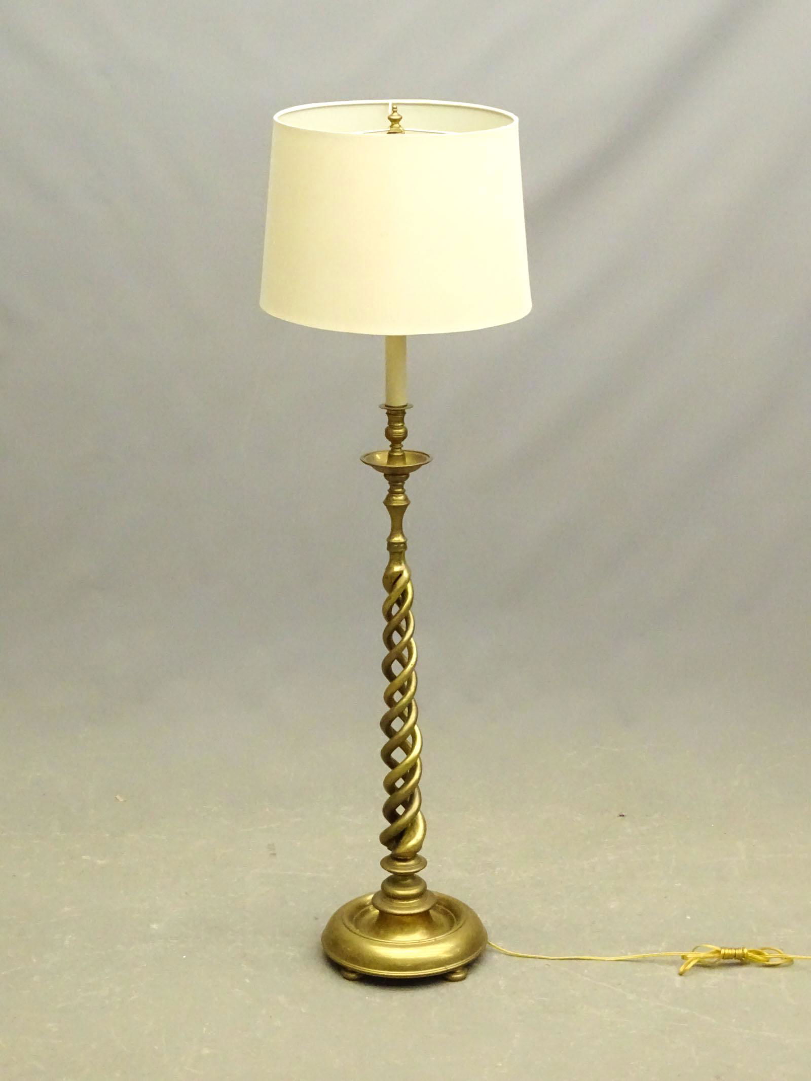 English Tall Brass Lamp (1 of 5)