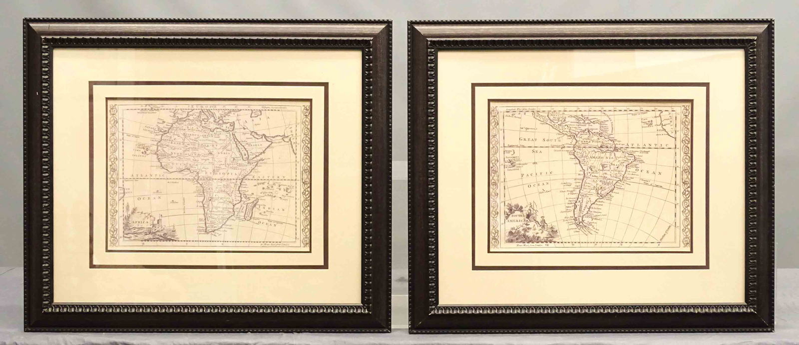 Pair Decorative Framed Maps (1 of 6)