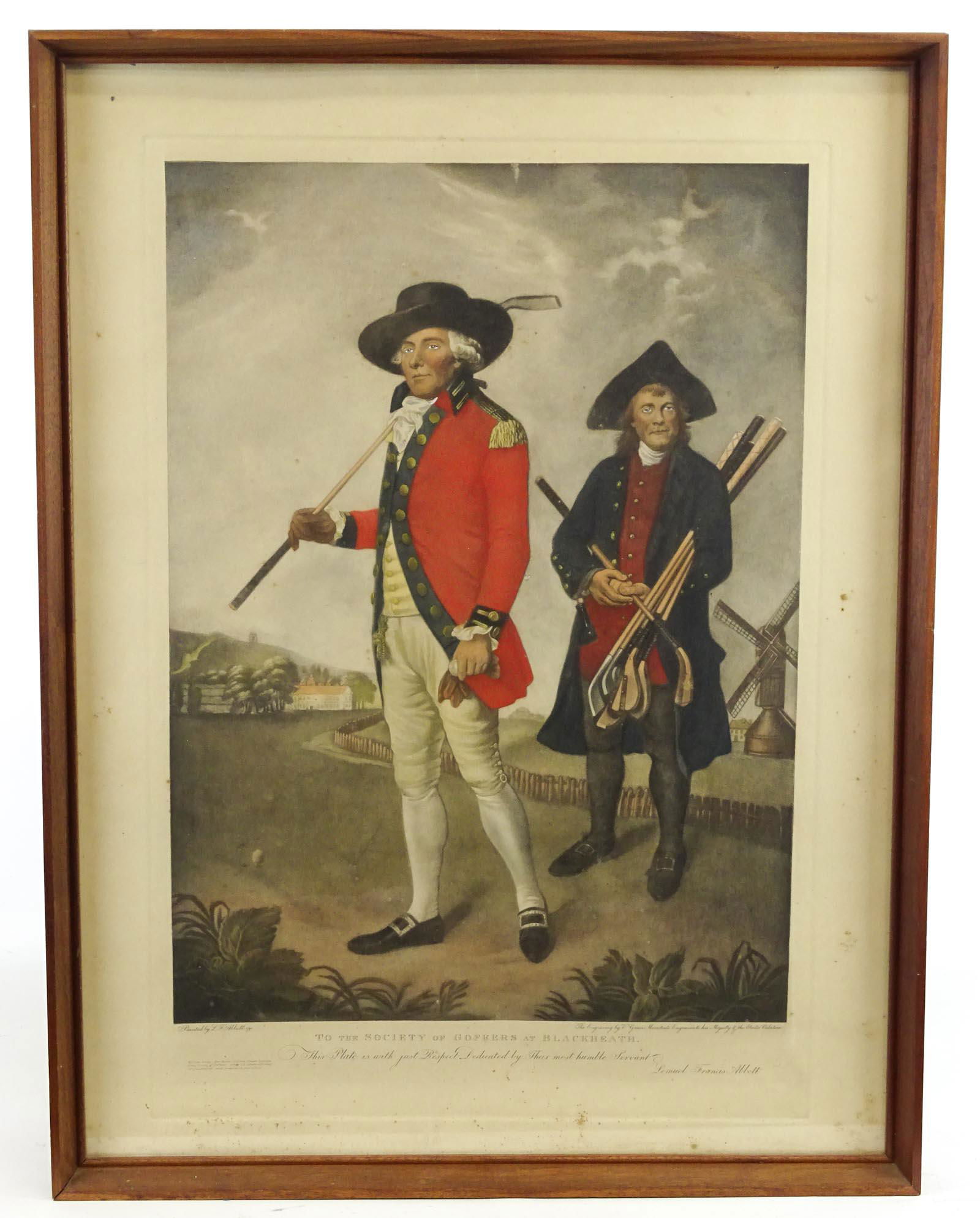 19th c. Print "TO THE SOCIETY OF GOFFERS...." (1 of 5)