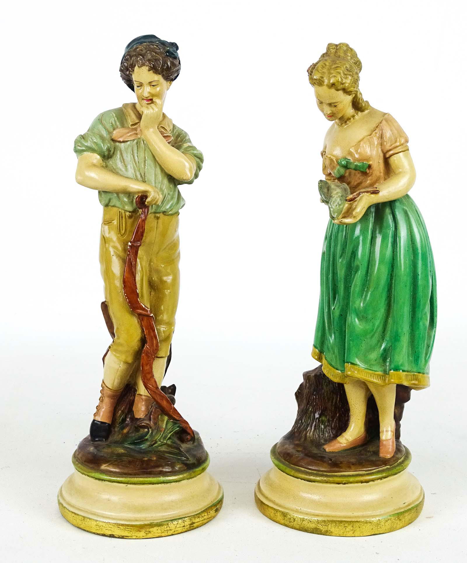 Pair of Early Chalkware Figures (1 of 3)