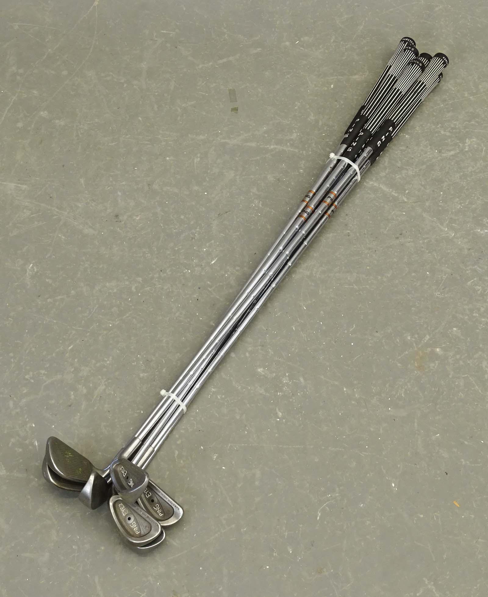 Golf Clubs: (7) Ping golf clubs.
