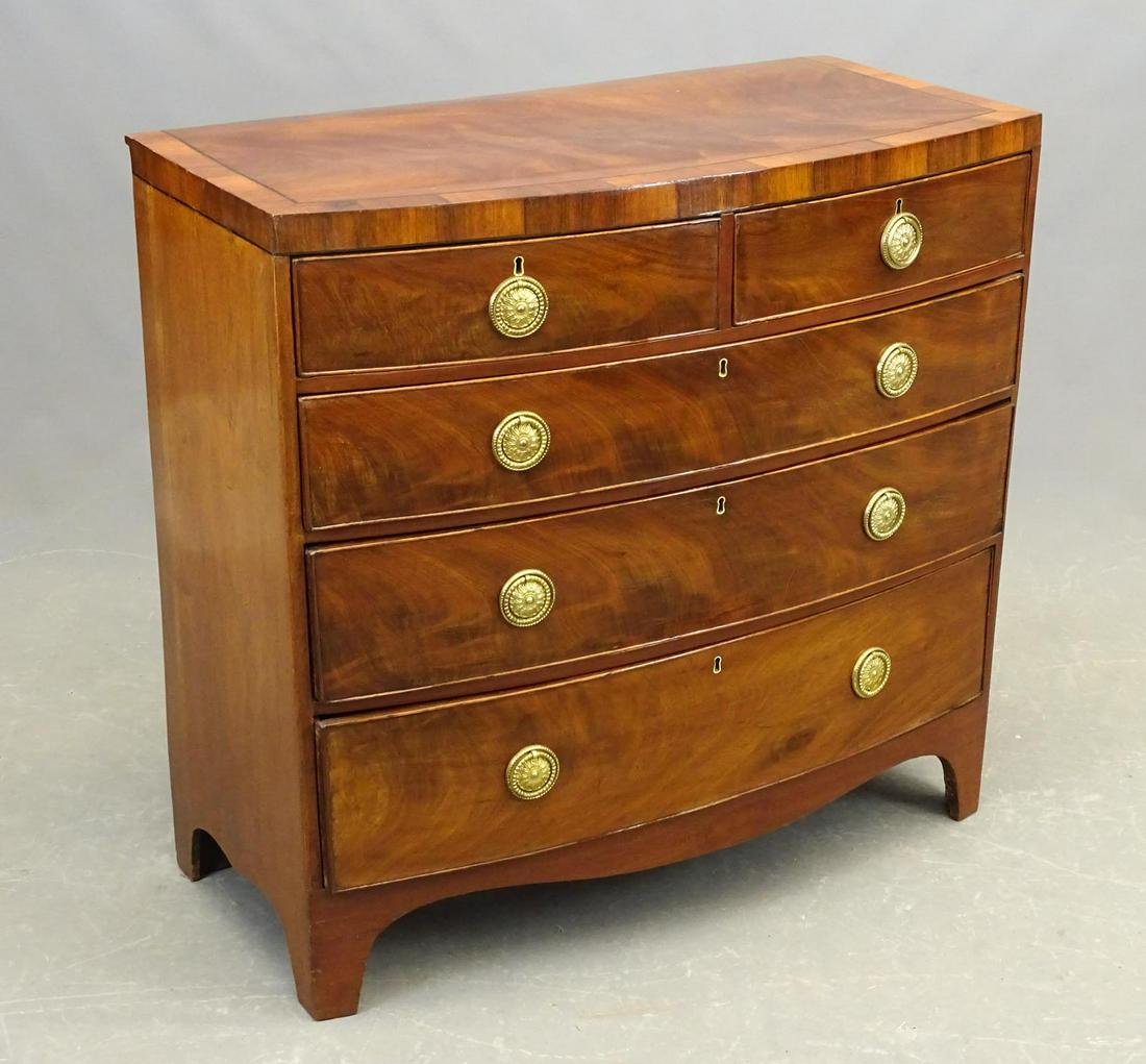 19th c. English Mahogany Chest of Drawers (1 of 5)