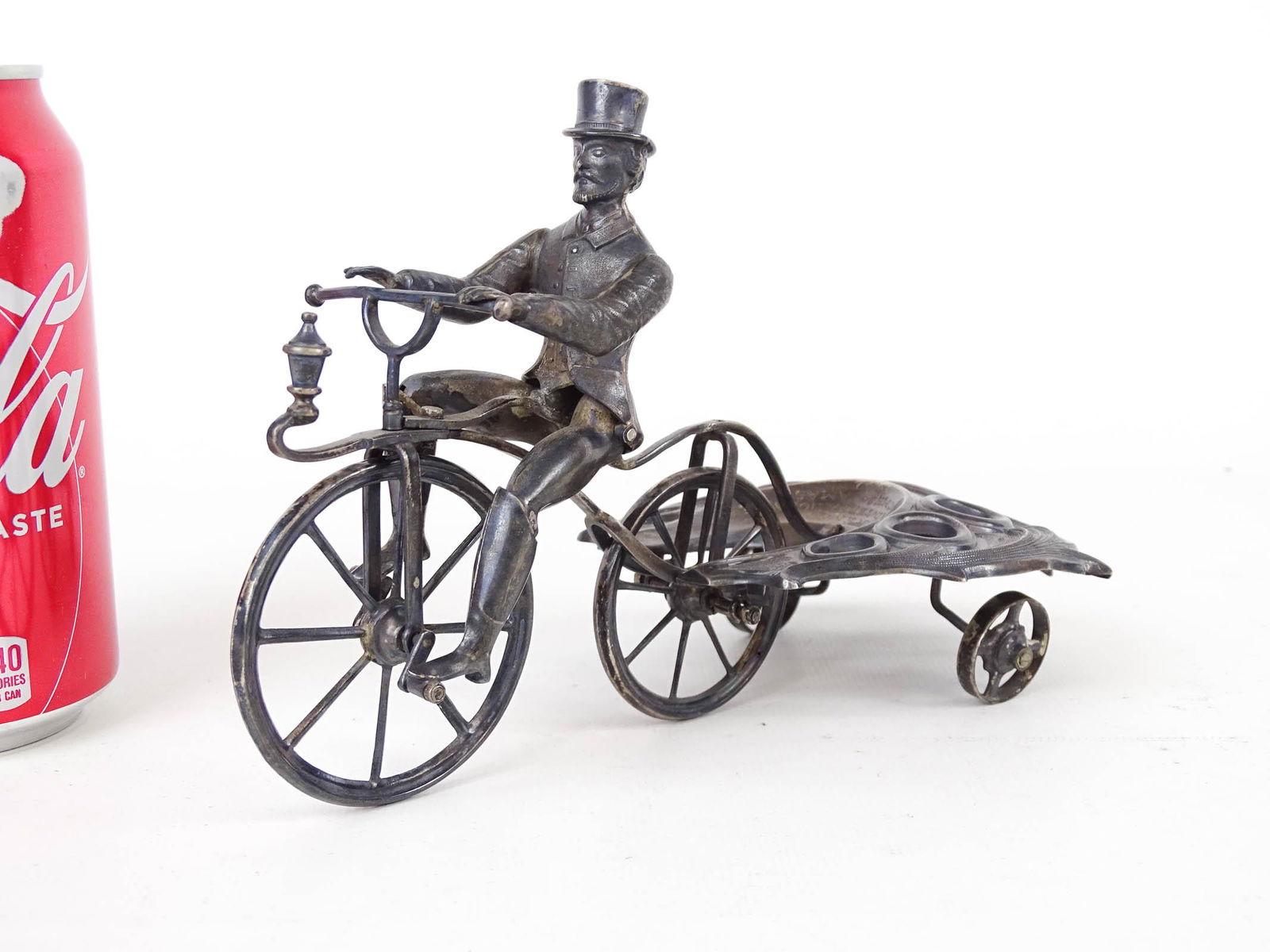 Rare C. 1870 Articulated Silverplate Cigar Caddy (1 of 4)