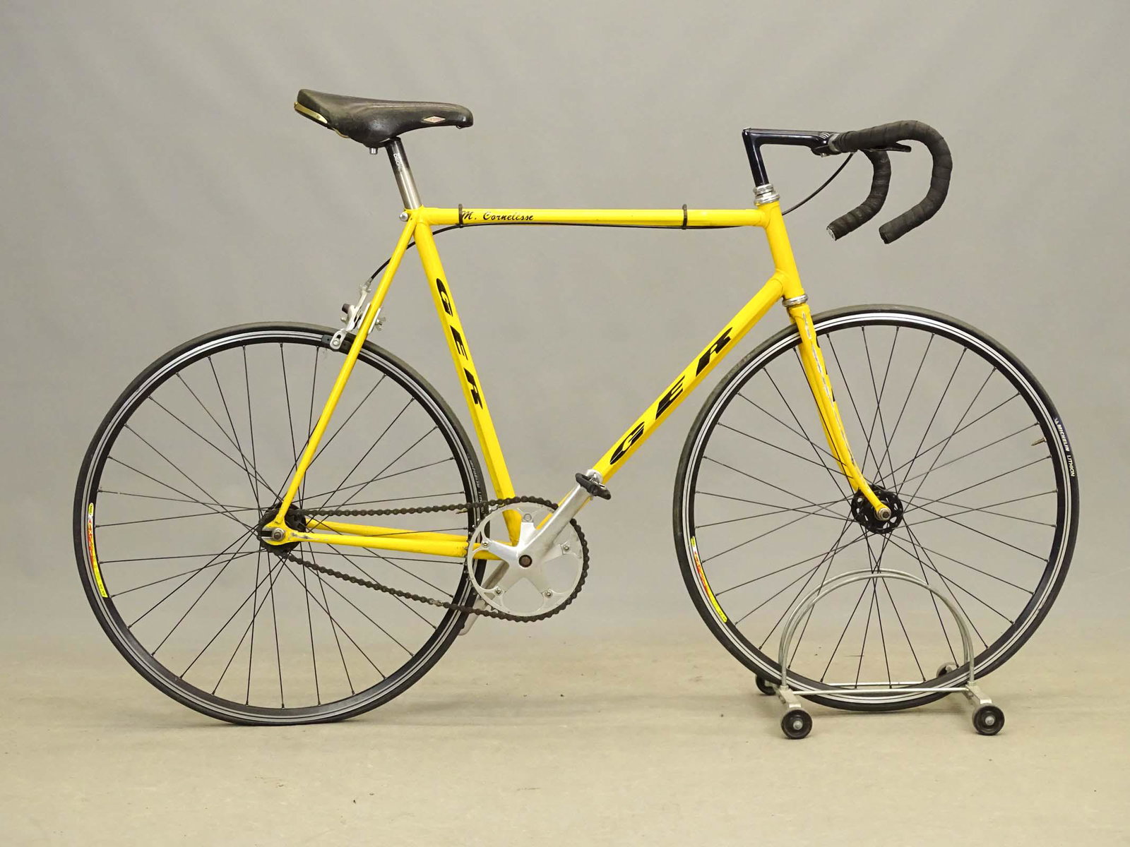 GER M. Cornelisse Men's Bicycle: GER M. Cornelisse 23" men's lightweight bicycle. Mavic rims. San Marco saddle. Good condition. Some scratching to one fork. From the collection of award winning actor Anthony LaPaglia.