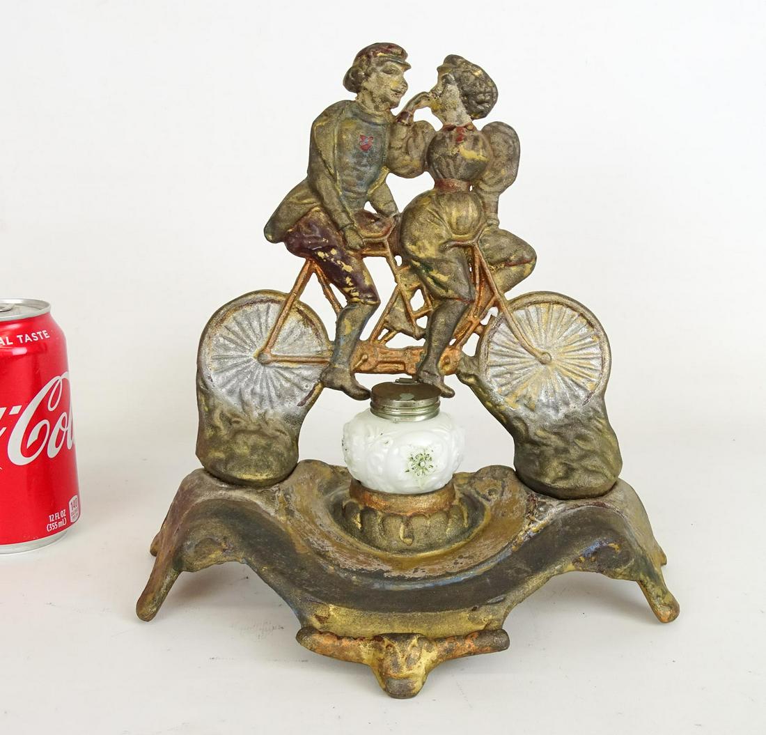 Early Tandem Bicycle Inkwell (1 of 7)