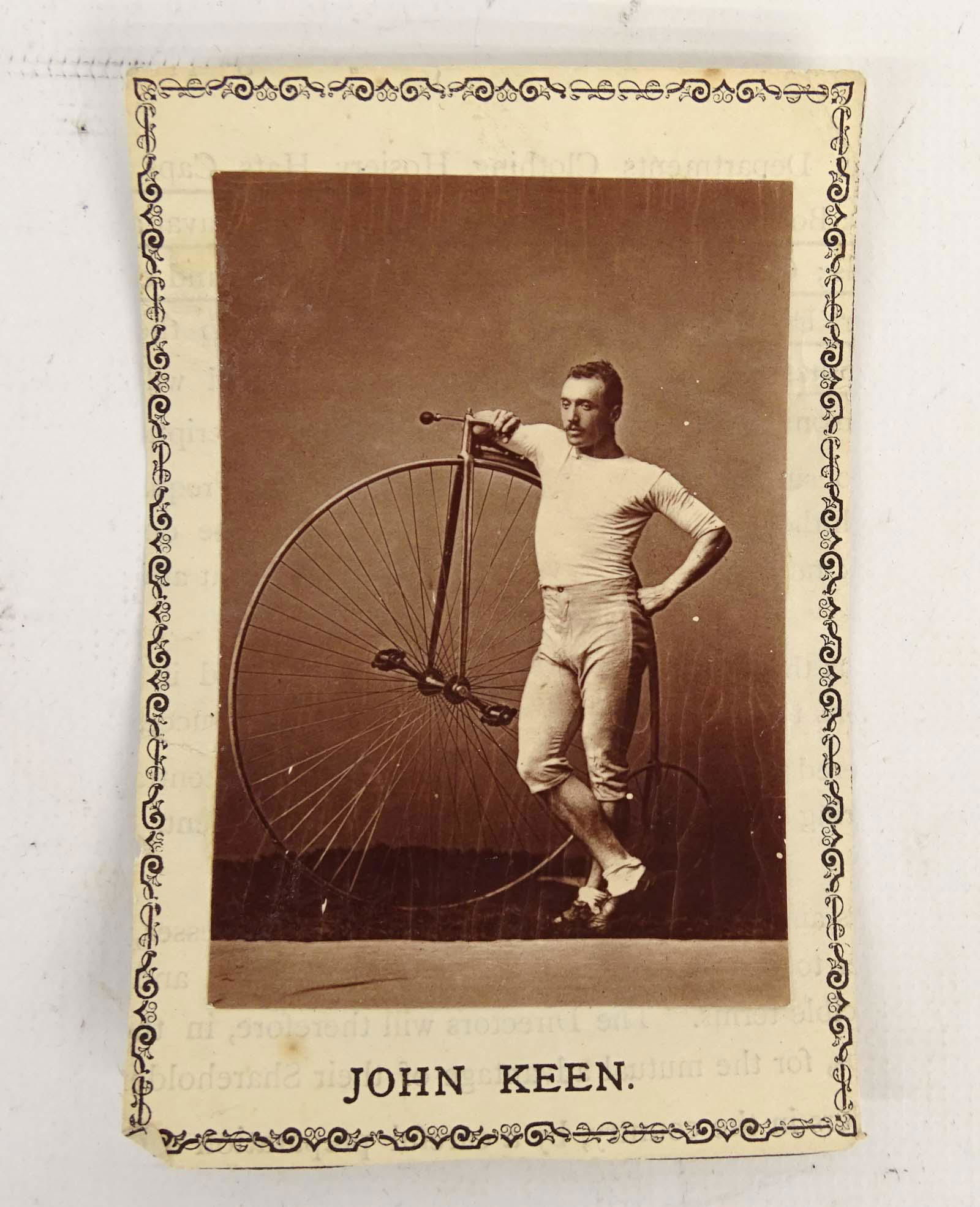 Photograph of High Wheel Rider "John Keen" (1 of 2)