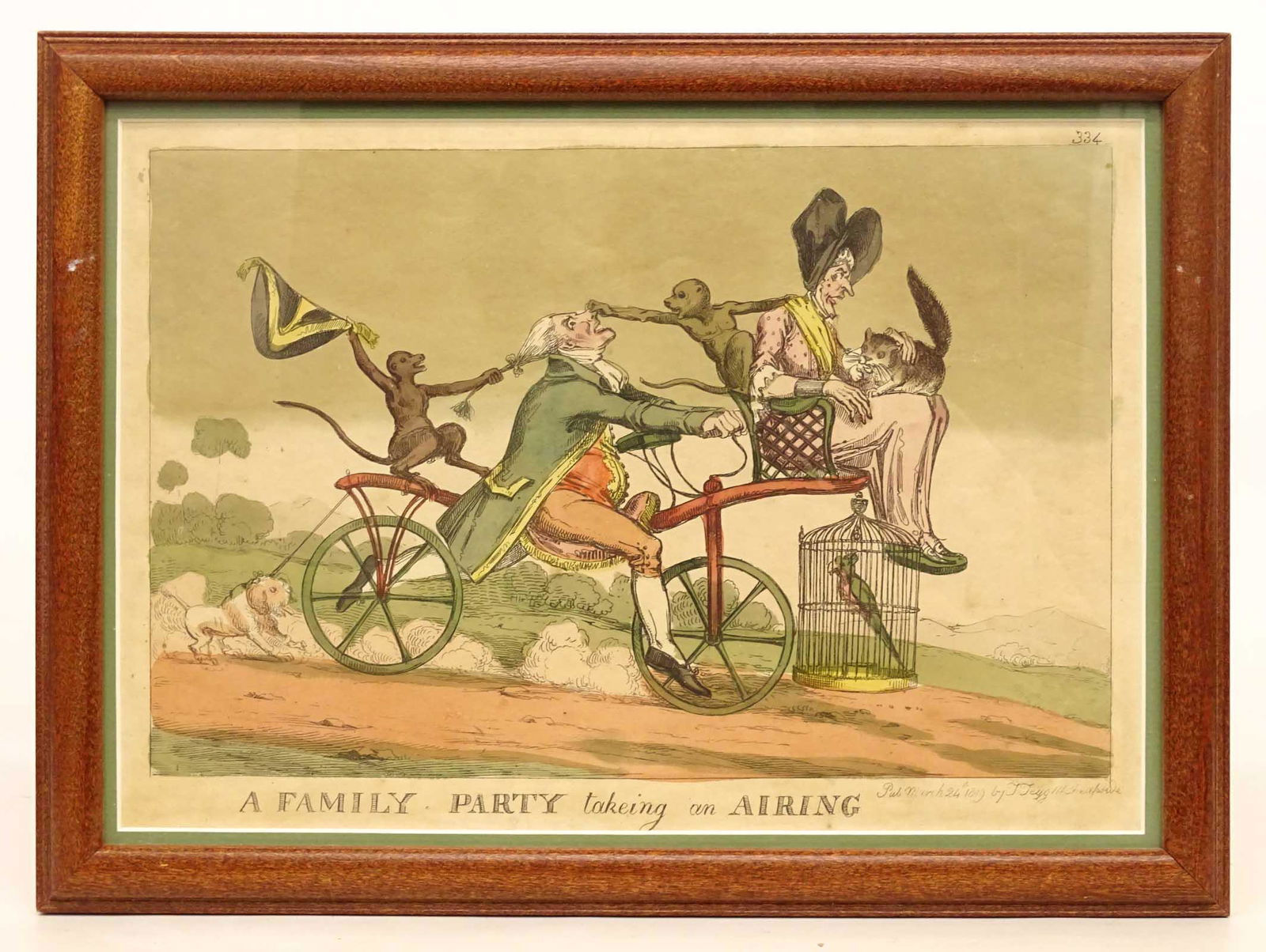 Bicycle Print "A Family Party takeing an Airing" (1 of 5)
