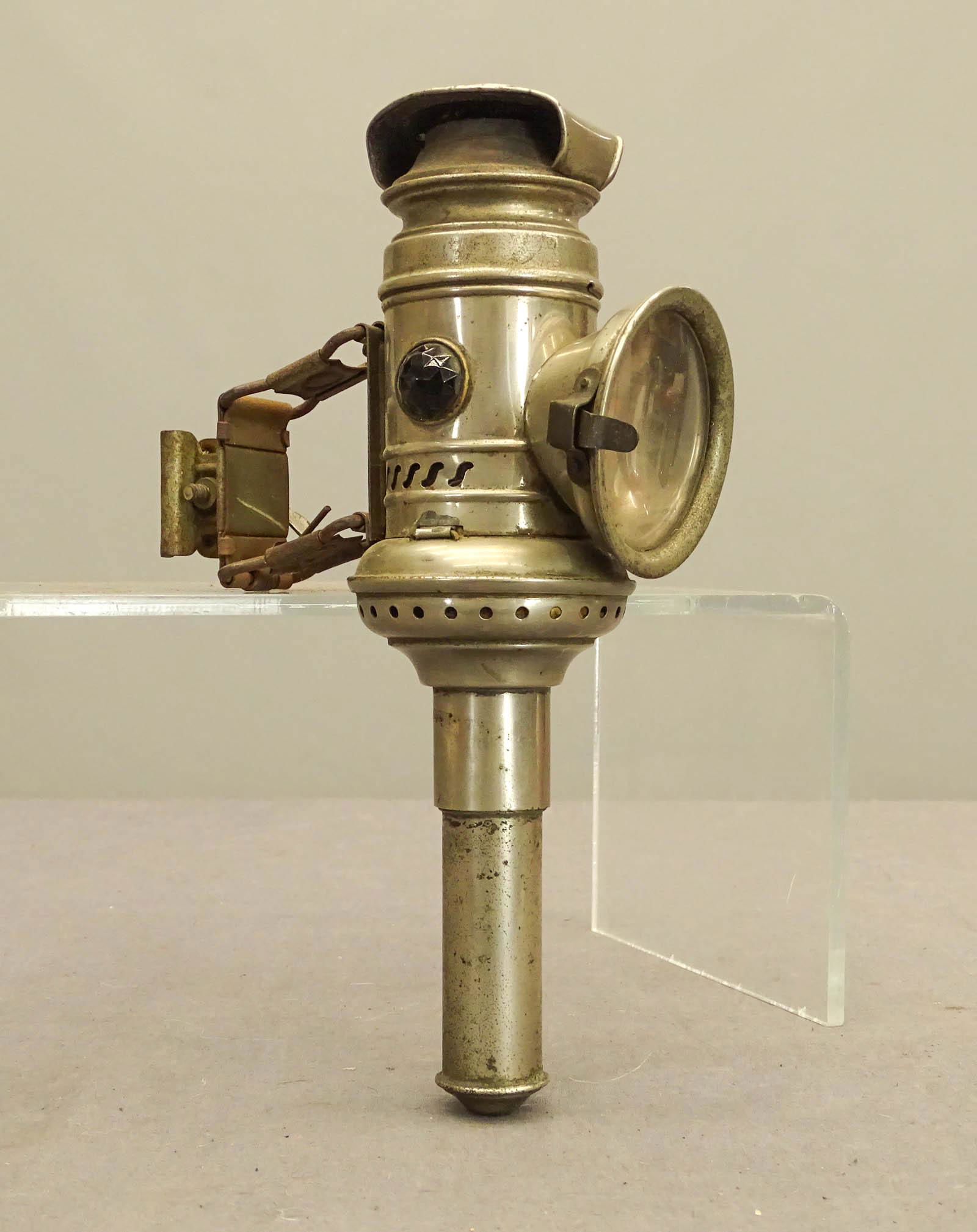 Nickel Plated Candle Bicycle Lamp (1 of 2)