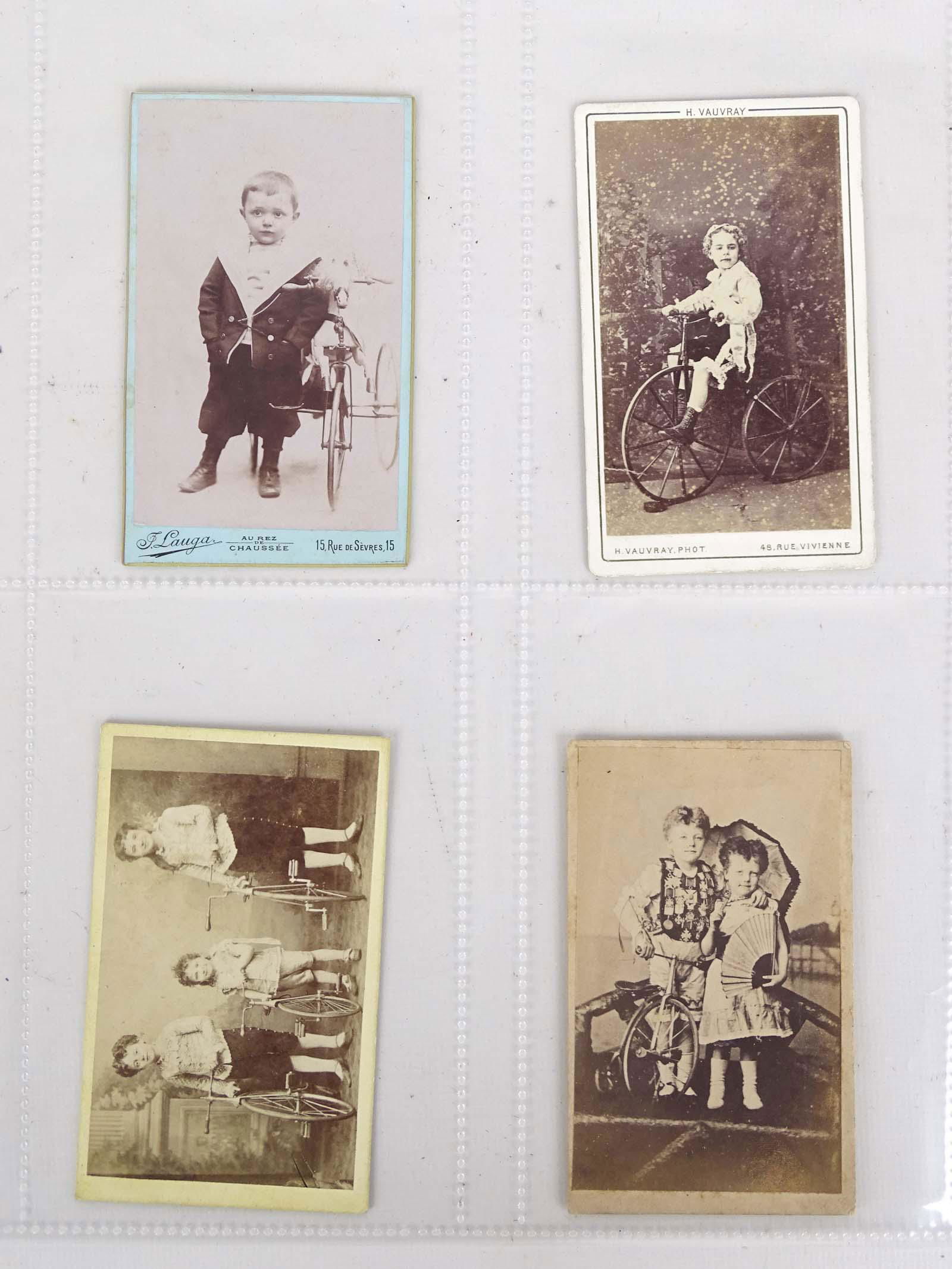 Four Velocipede Photographs (carte de visites) (1 of 10)